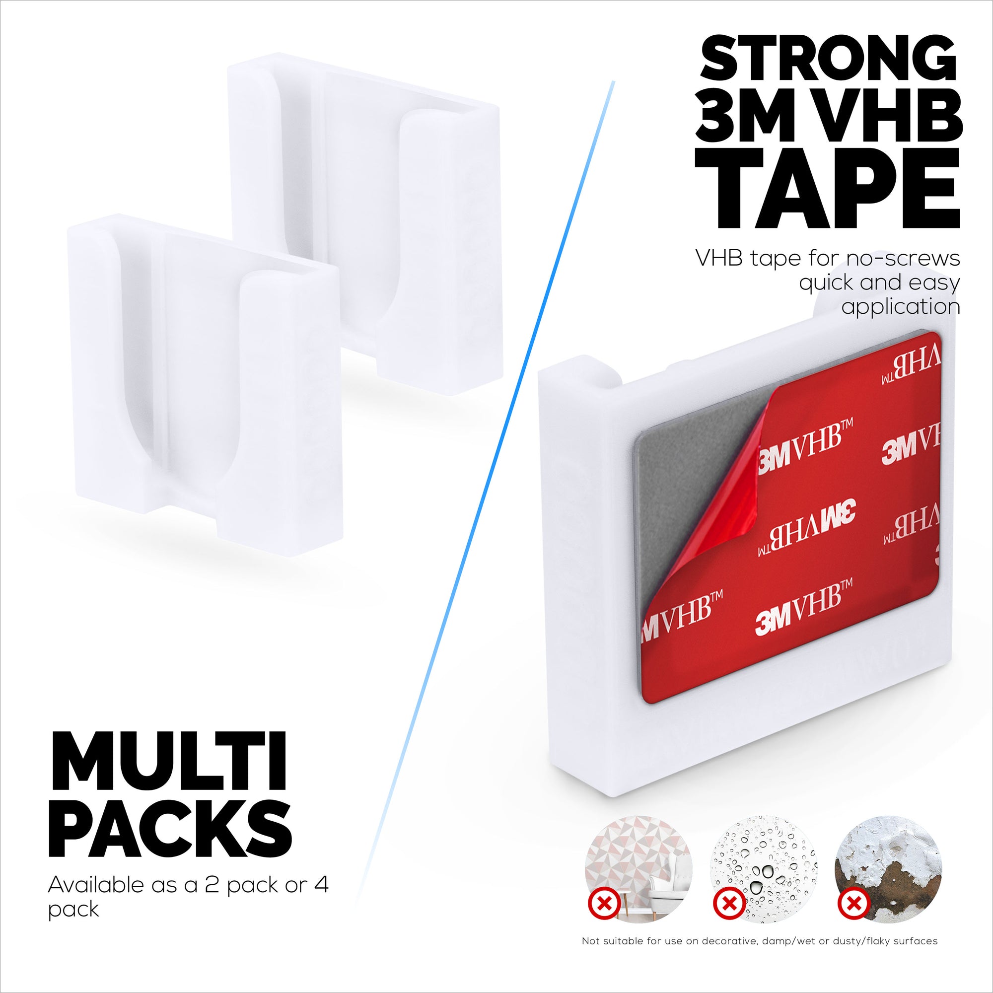 التثبيت على الحائط لكاميرا LaView LV-PWF1 1080P HD الداخلية ، حامل كاميرا الأمان اللاصق ، يقلل من البقع العمياء والفوضى ، التركيب اللاصق والمسمار