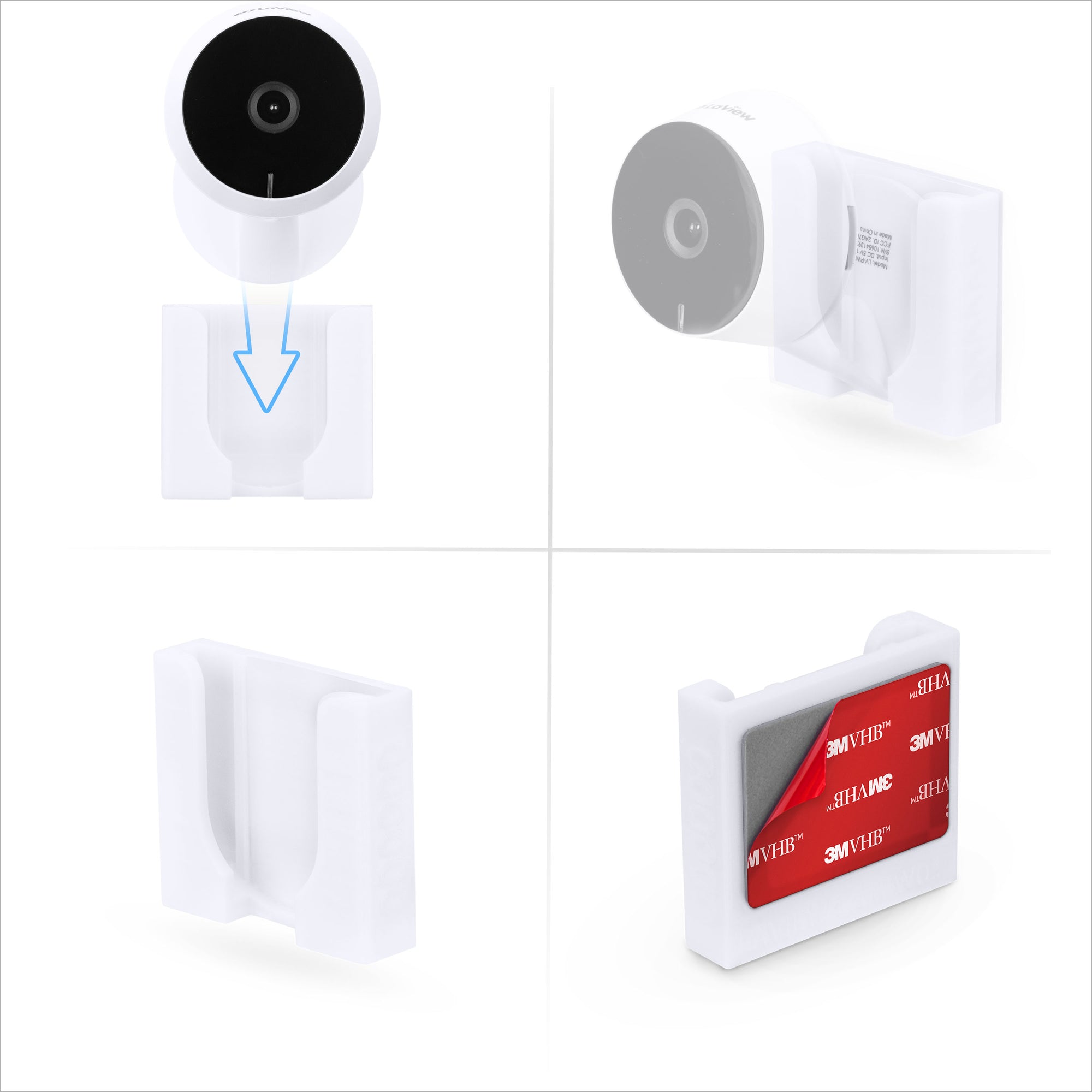 التثبيت على الحائط لكاميرا LaView LV-PWF1 1080P HD الداخلية ، حامل كاميرا الأمان اللاصق ، يقلل من البقع العمياء والفوضى ، التركيب اللاصق والمسمار