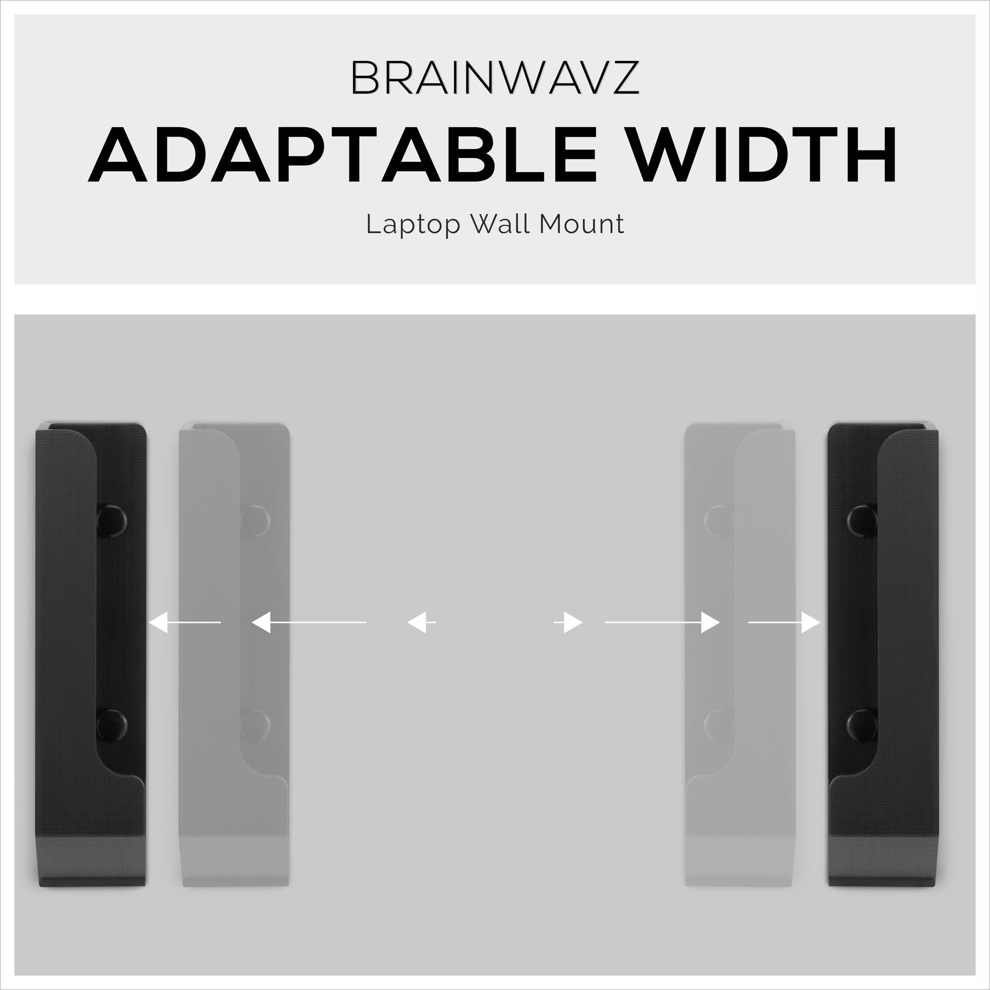 حامل كمبيوتر محمول مثبت على الحائط مع لاصق ومسمار ، 1.2 بوصة / 31 ملم ، لأجهزة Macbooks ، والسطح ، ولوحات المفاتيح ، والمفاتيح ، والأجهزة اللوحية والمزيد