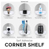 Adhesive Small Circular Corner Floating Shelf for Security Cameras, Baby Monitors, Speakers, Plants &amp; More