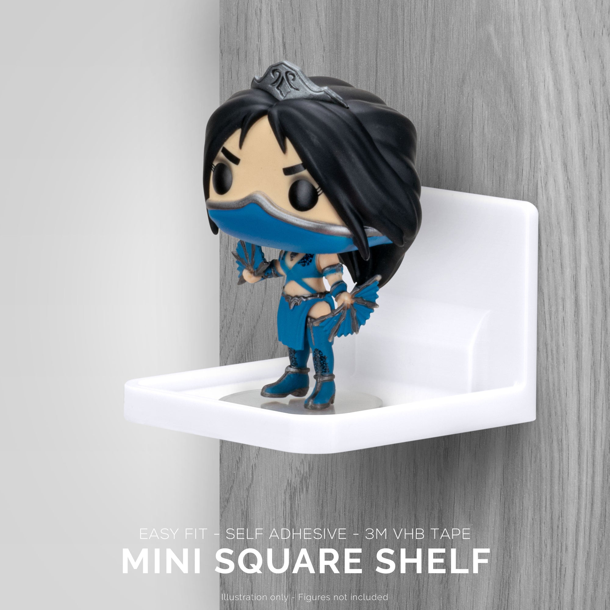 رف عائم صغير لاصق للكاميرات الأمنية وشاشات الأطفال ومكبرات الصوت والنباتات والمزيد