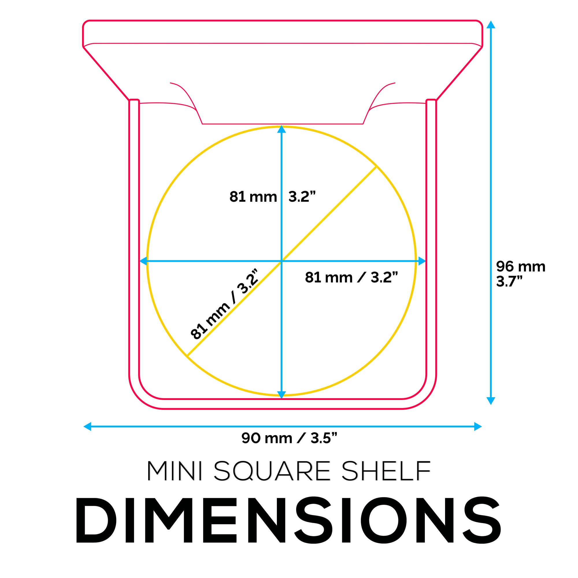 رف عائم صغير لاصق للكاميرات الأمنية وشاشات الأطفال ومكبرات الصوت والنباتات والمزيد
