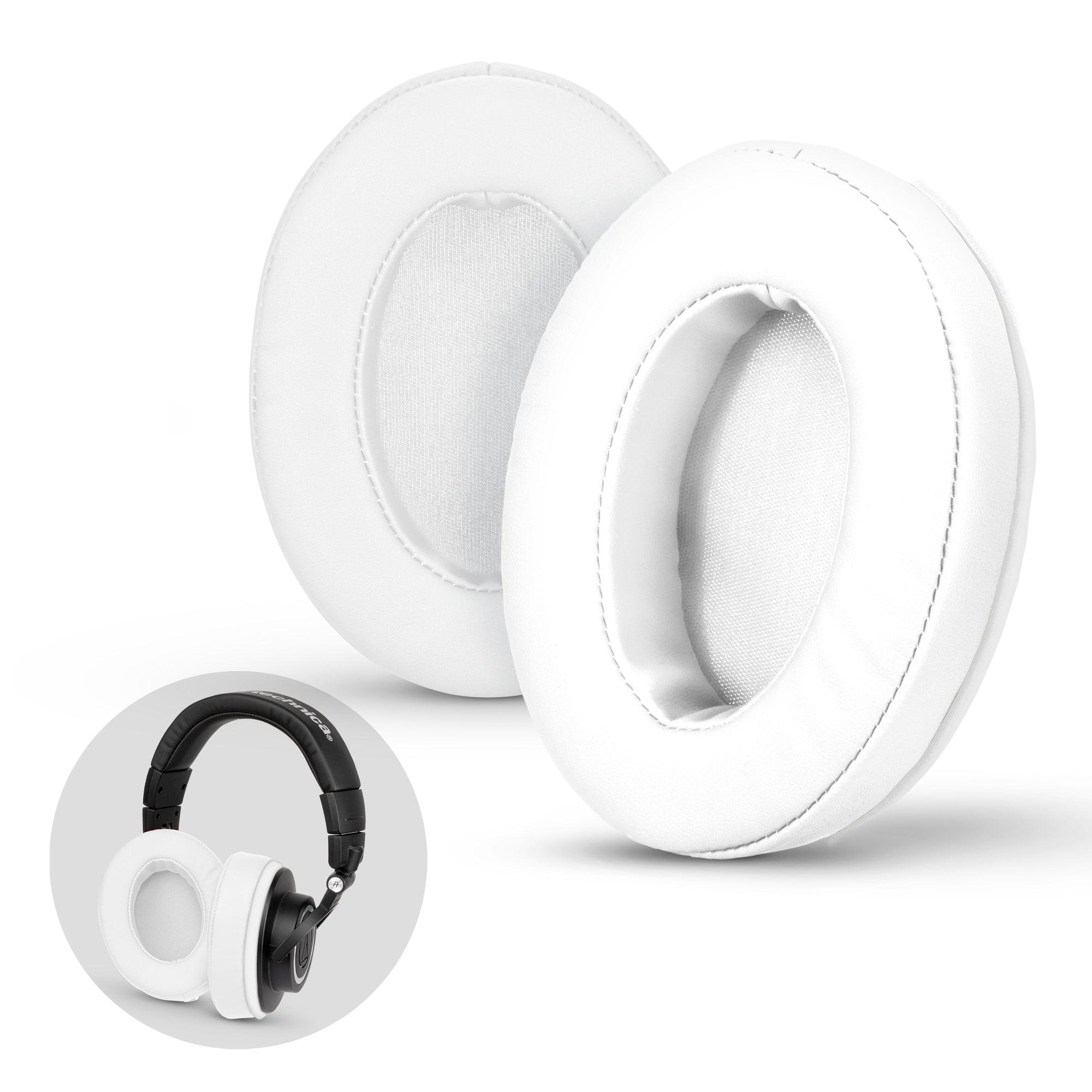 <transcy>Fones de ouvido ovais de couro pu - adequados para muitos fones de ouvido (várias cores)</transcy>