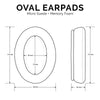 Headphone Memory Foam Earpads - Oval - Micro Suede