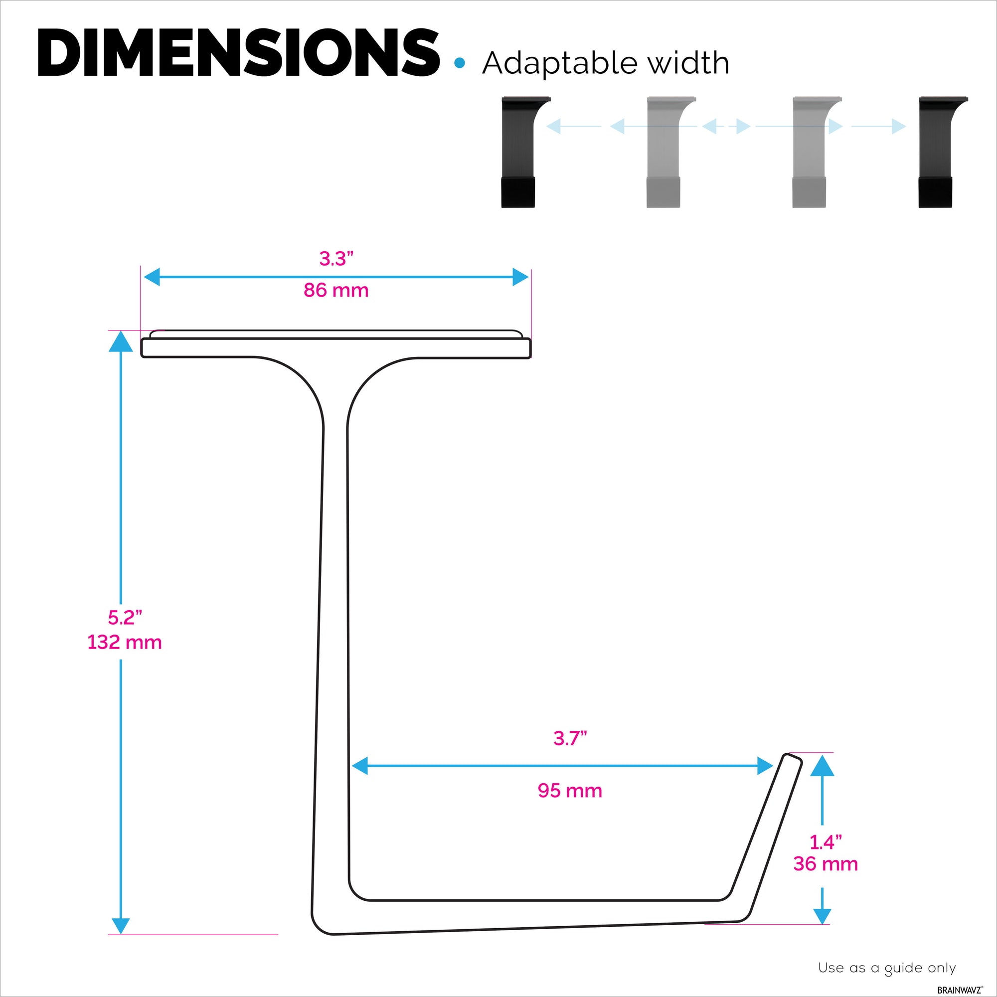 حامل تركيب شريط الطاقة أسفل المكتب ، لاصق ومسمار ، متوافق مع Belkin و GE وأشرطة الطاقة الأخرى والموصلات والمحولات