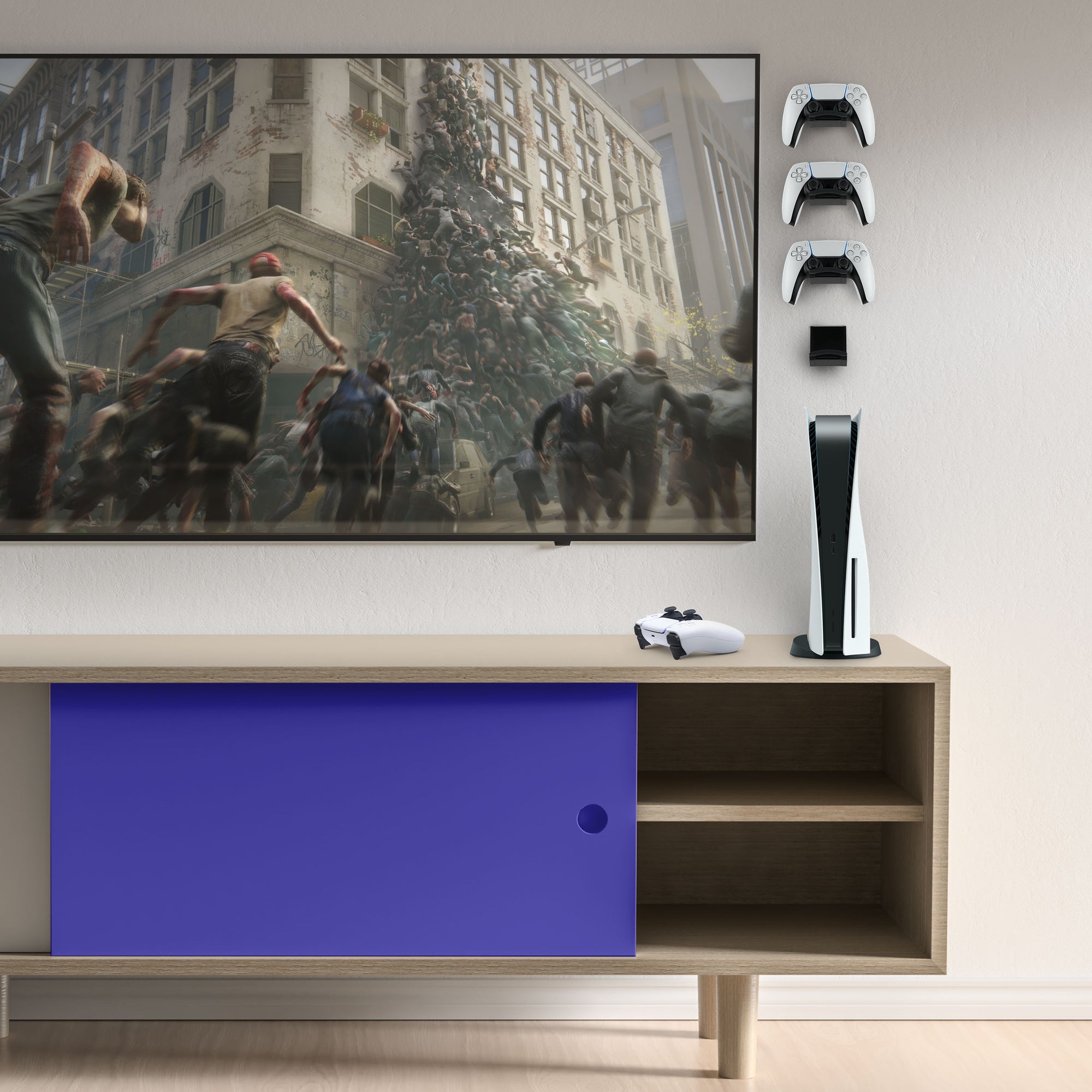 PlayStation PS5 (2 Pack) spilcontroller Vægmonteringsholder - specialdesignet, selvklæbende bøjle, nem at installere