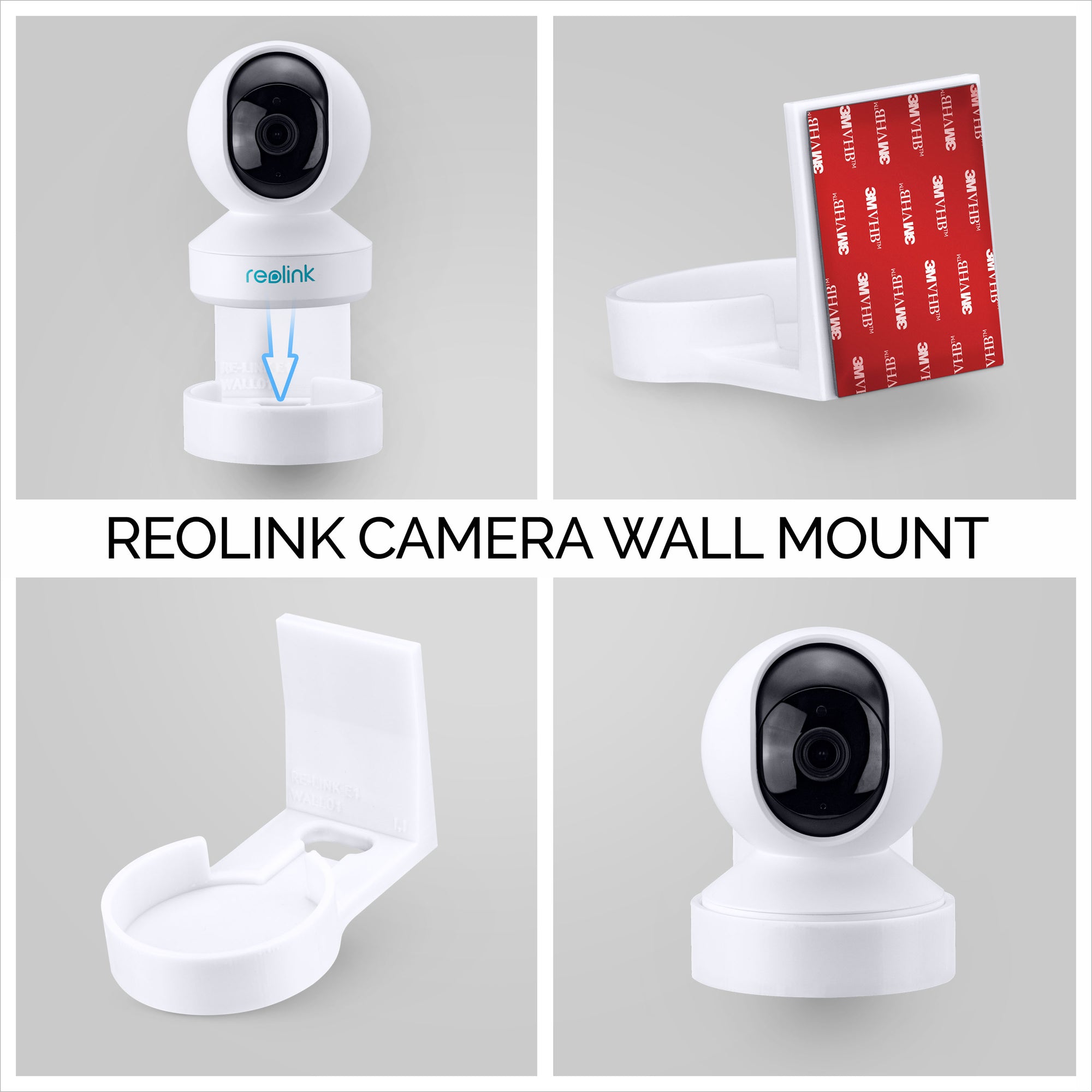 Reolink E1 Wall Mount, Works with E1 & E1 Pro Cameras, Adhesive Holder, Easy to Install