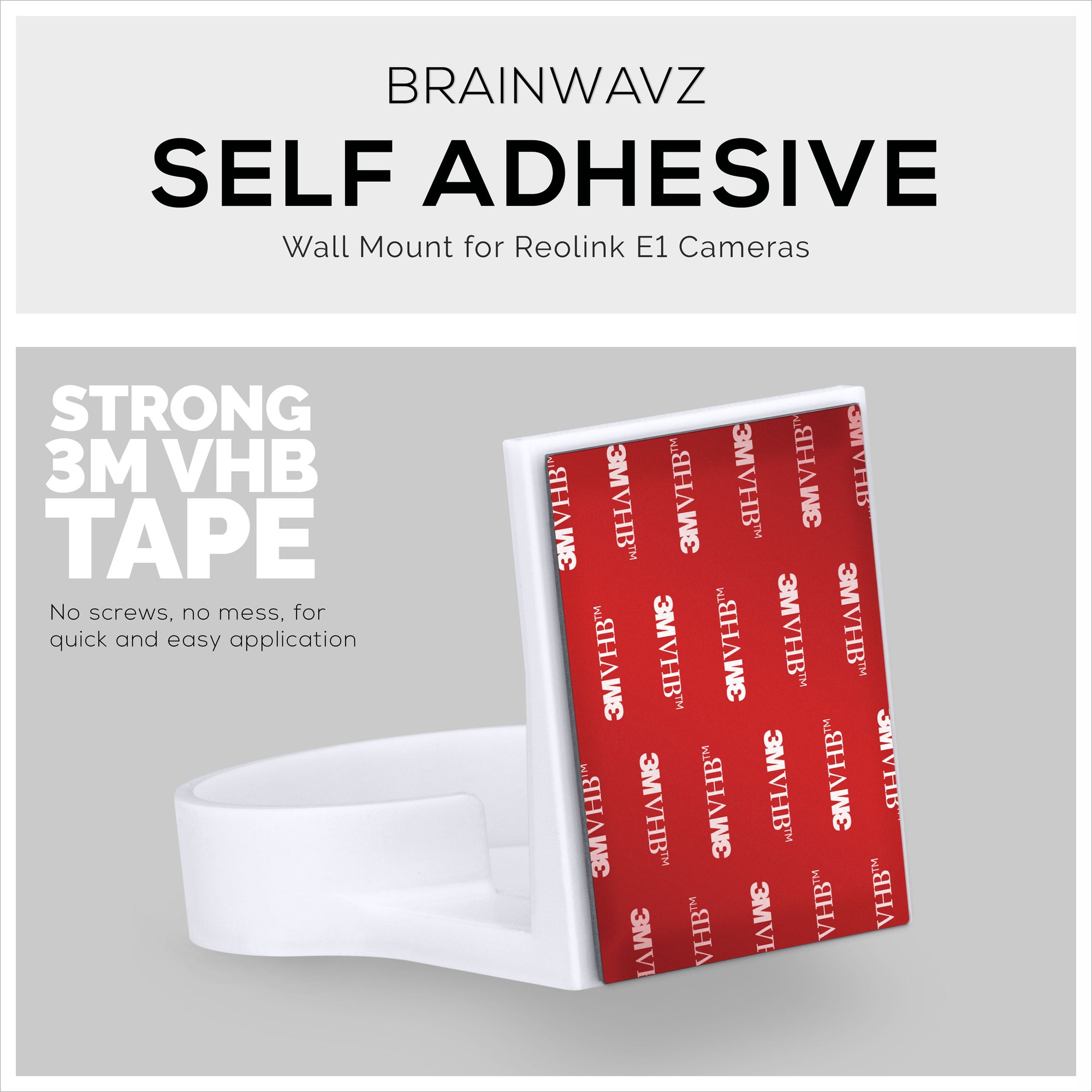 Reolink E1 Wall Mount, Works with E1 & E1 Pro Cameras, Adhesive Holder, Easy to Install