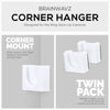 Corner Wall Mount For Ring Stick Up Cam (2 Pack) Security Camera (Battery, Wired &amp; Solar Versions) - Adhesive Holder, No Hassle Bracket, No Screws, No Mess Install