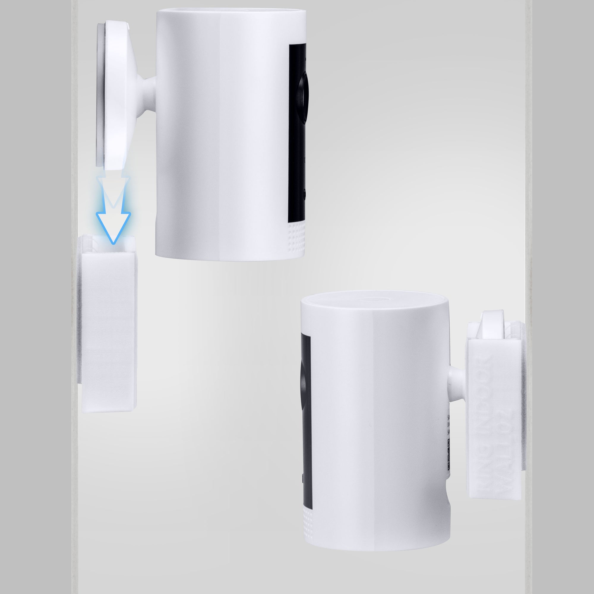 حلقة تثبيت على الحائط للكاميرا الداخلية (عبوتان) حامل لاصق ، سهل التركيب ، بدون براغي أو حفر (WH2)