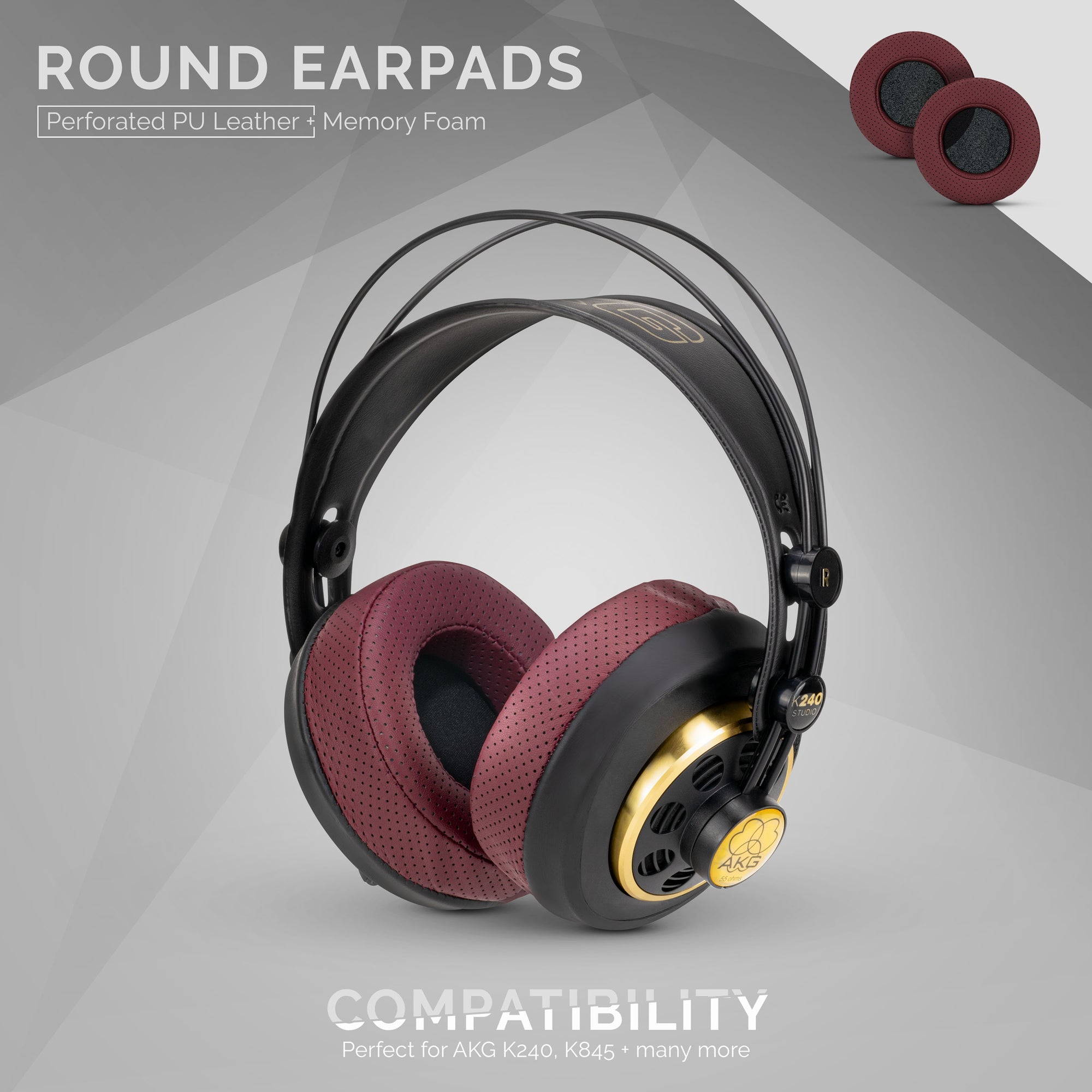 Hovedtelefoner Memory Foam Ørepuder - Runde - Perforerede