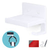 5&quot; Small Floating Shelf With Headphone Hanger, Adhesive &amp; Screw In, For Bluetooth Speakers, Cameras, Plants, Toys &amp; More, Easy to Install (SF2105-HP, White)