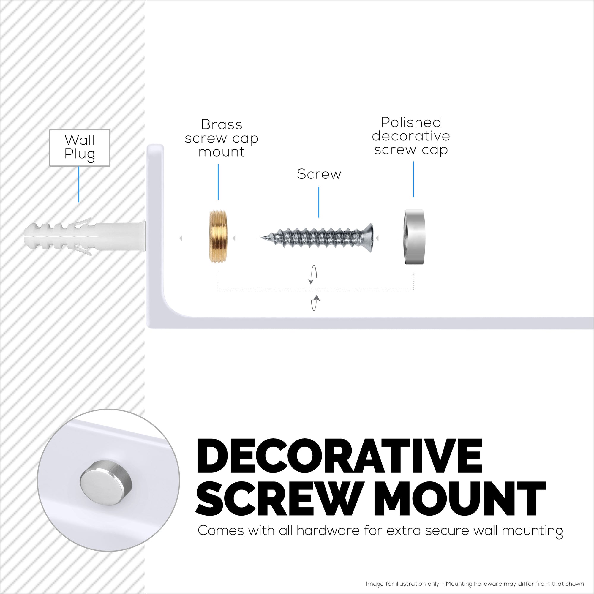 2-Pack 12 "رف جداري معدني عائم لمكبرات الصوت والكتب والديكور والنباتات والكاميرات والصور والمطبخ والمرحاض وأجهزة التوجيه والمزيد من أرفف الحامل الصغيرة العالمية