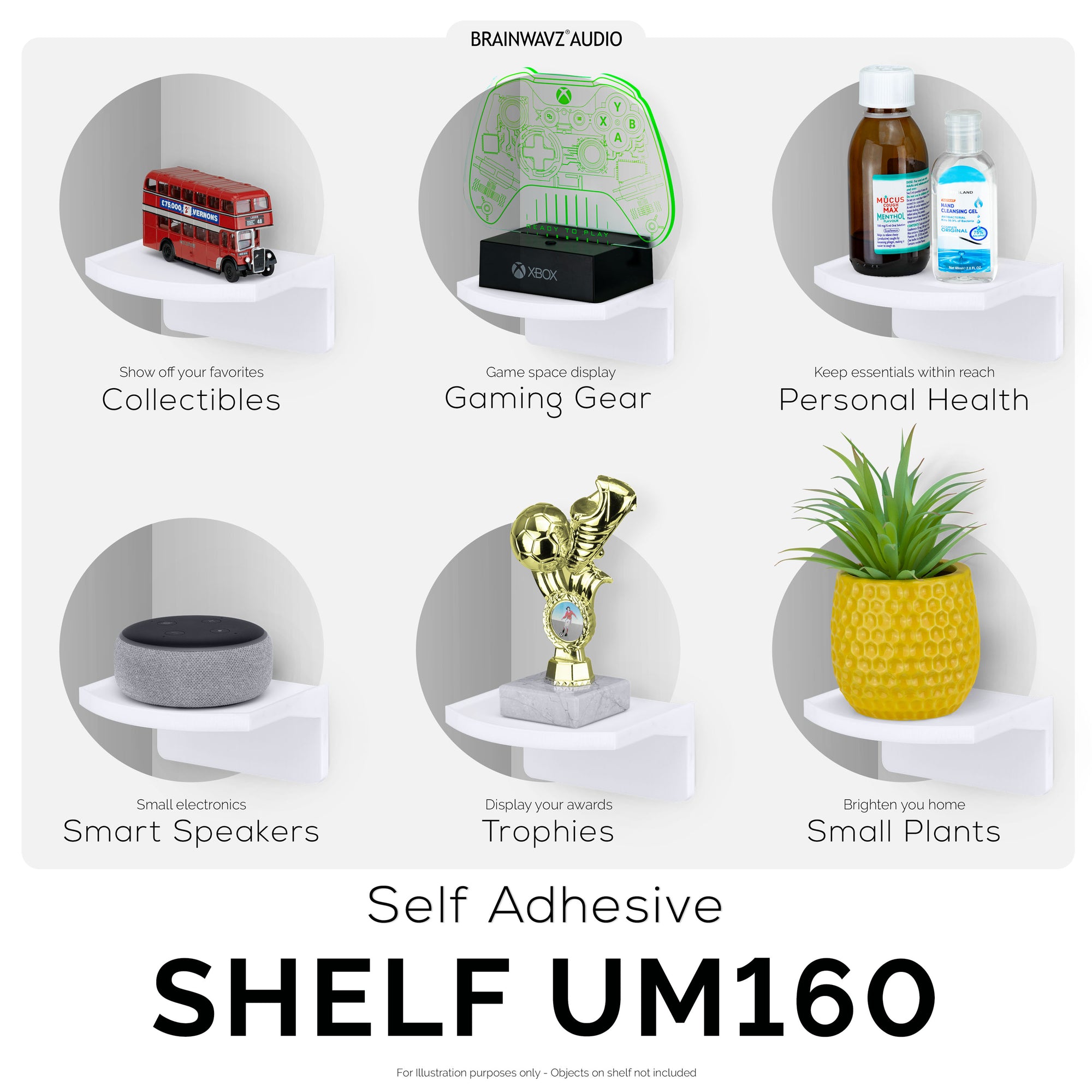 رف تثبيت على الحائط مقاس 4.5 بوصات ، مناسب أيضًا للكاميرات ومكبرات الصوت والديكور والألعاب وغرفة النوم وأجهزة توجيه WiFi والمطبخ وصندوق الكابلات والمزيد ، سهل التركيب