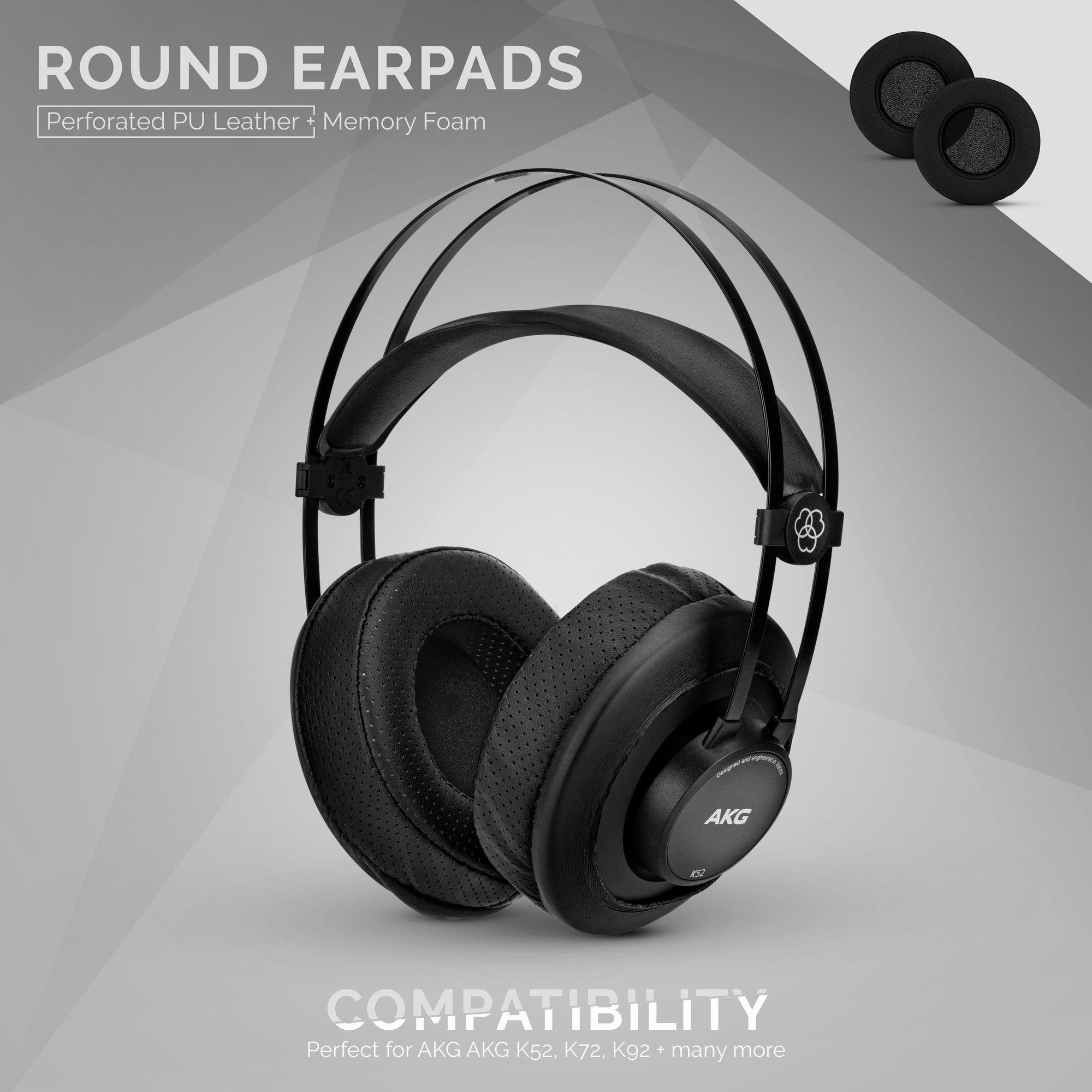 Hovedtelefoner Memory Foam Ørepuder - Runde - Perforerede