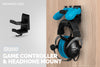 The Storio - Game Controller &amp; Headphone Wall Hanger - Universal Adhesive Mount, No Screws or Mess