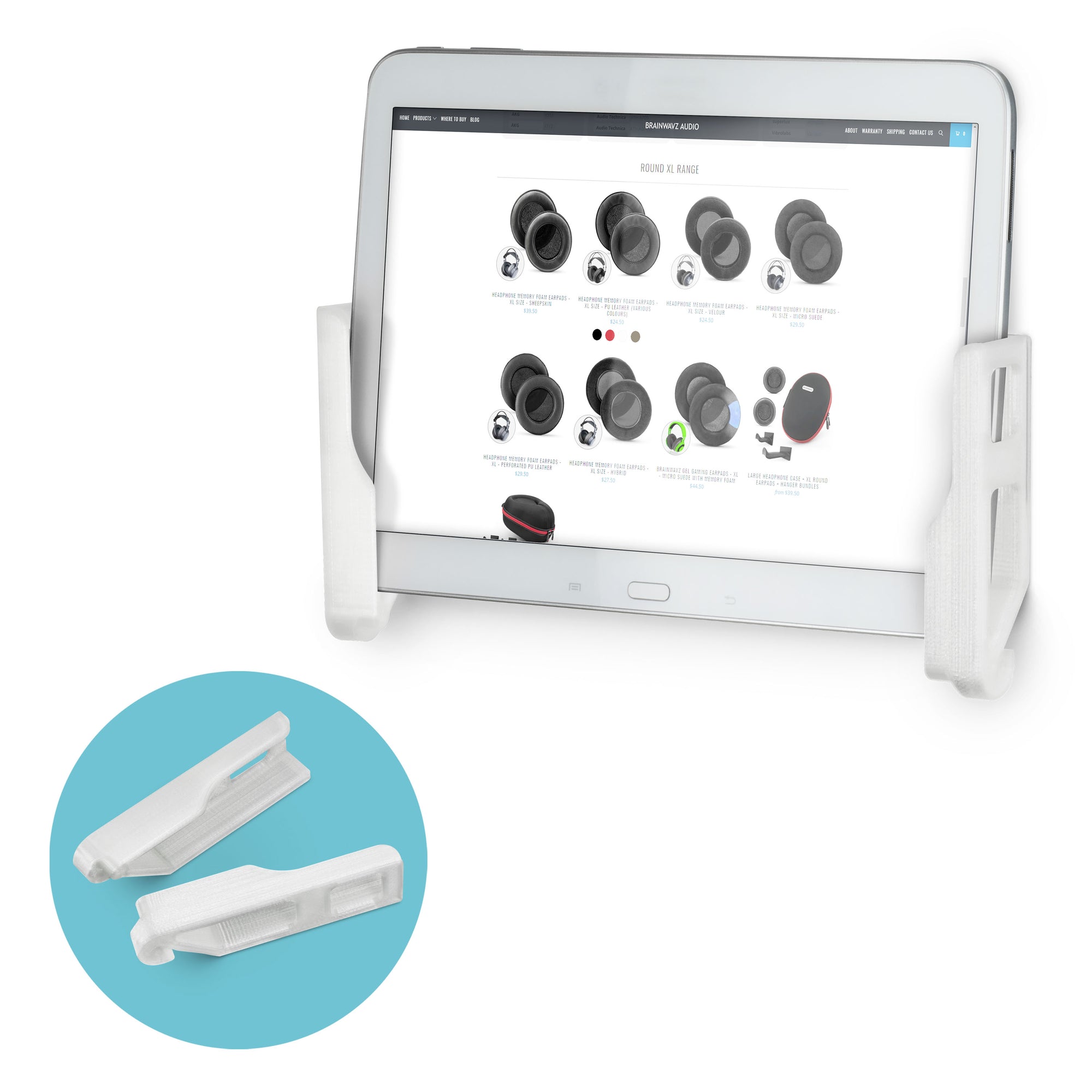 Adhesive Universal Tablet & Phone Wall Mount - Suitable for iPhones, iPads and most Android Phones & Tablets