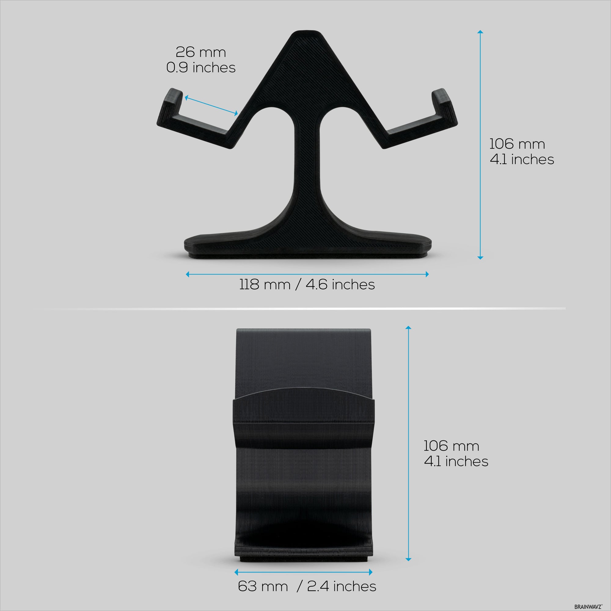 מעמד למחזיק שולחן עבודה כפול למשחק בקר - עיצוב אוניברסלי ל- Xbox ONE, PS5, PS4, PC, Steelseries, Steam ועוד