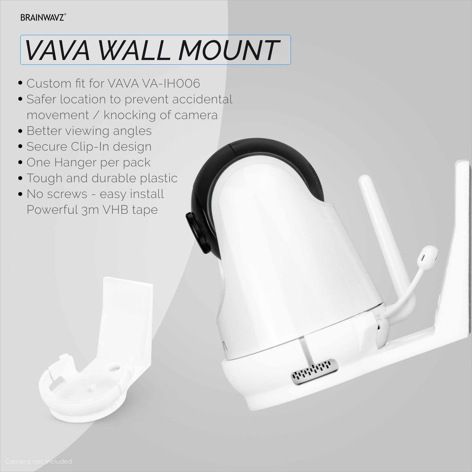 VAVA VA-IH006 Stick On Wall Mount Holder - Easy to Install, No Screws or Mess