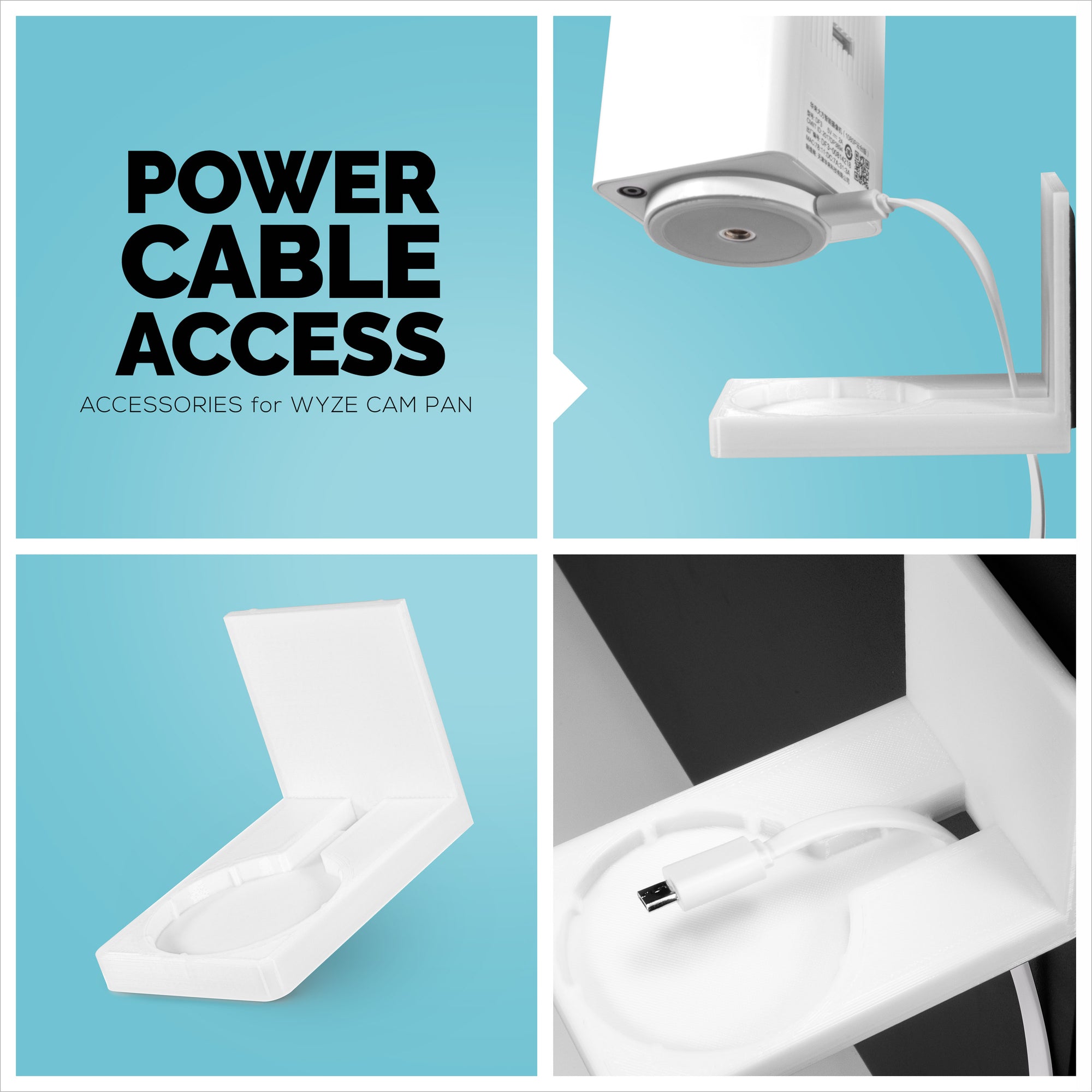 Wyze Cam Pan Adhesive Wall Mount - V1 & V2 Compatible - Easy to Install, No Screws & Mess