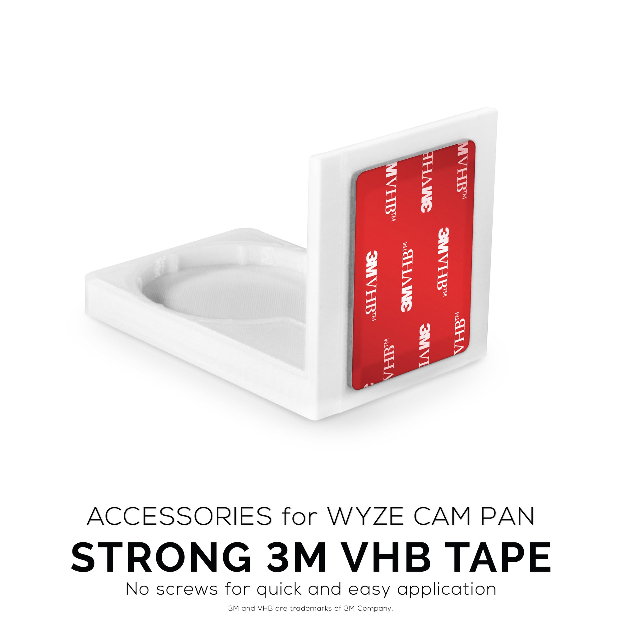Wyze Cam Pan Adhesive Wall Mount - V1 & V2 Compatible - Easy to Install, No Screws & Mess