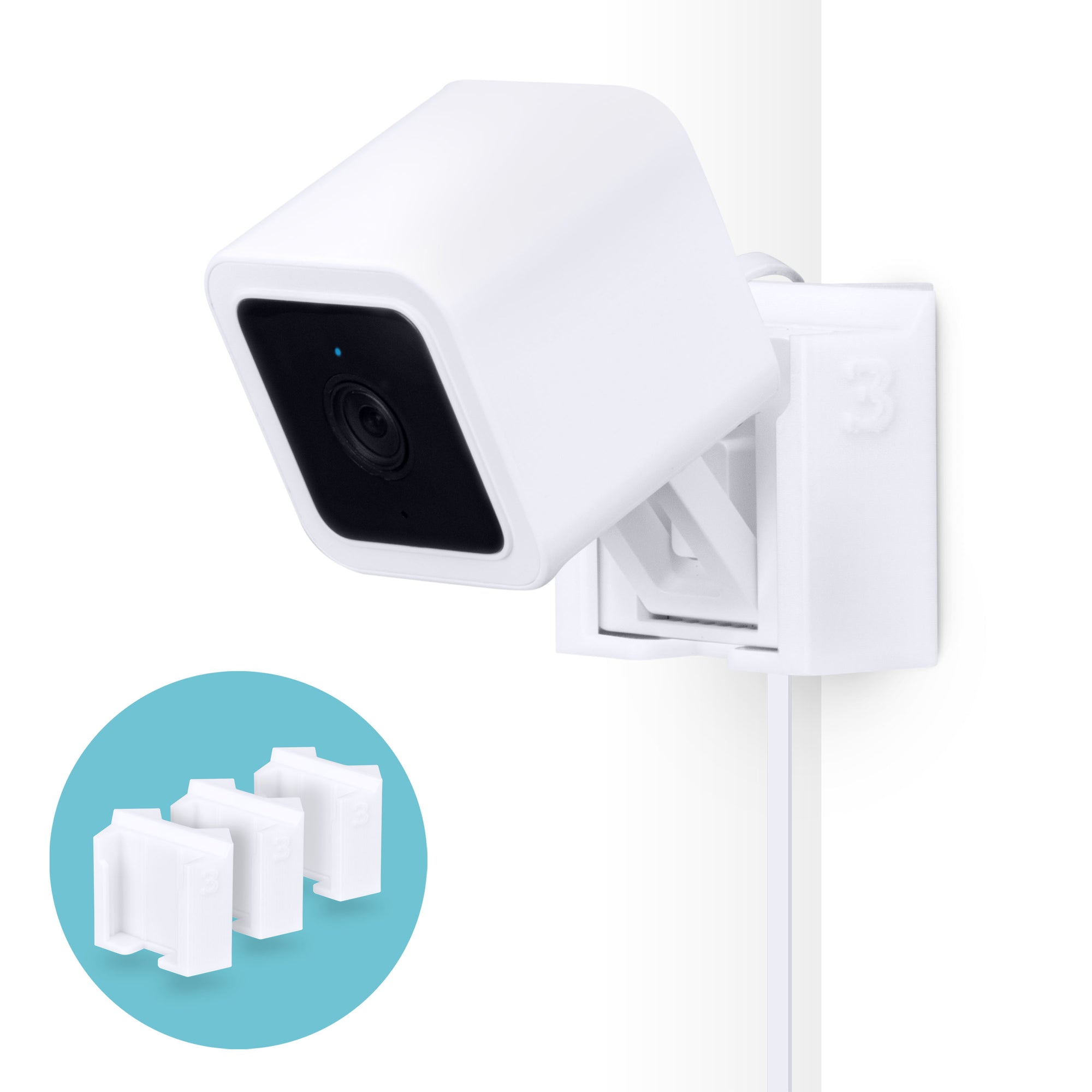 حامل زاوية Wyze Cam V3 & V4 - دعامة لاصقة - سهل التركيب