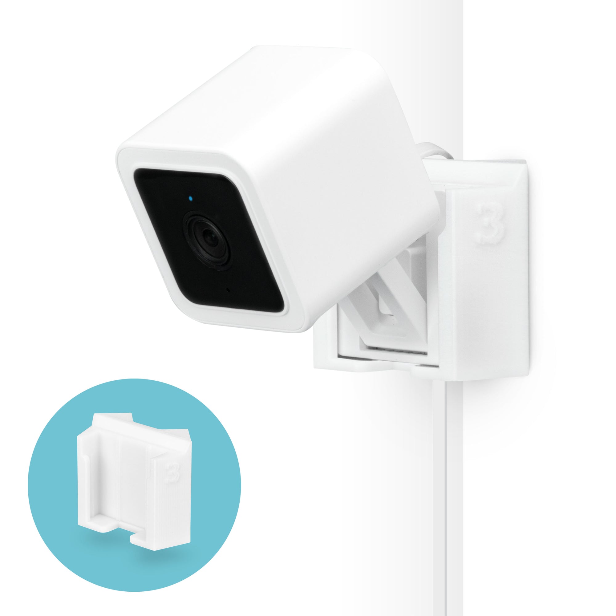 حامل زاوية Wyze Cam V3 & V4 - دعامة لاصقة - سهل التركيب