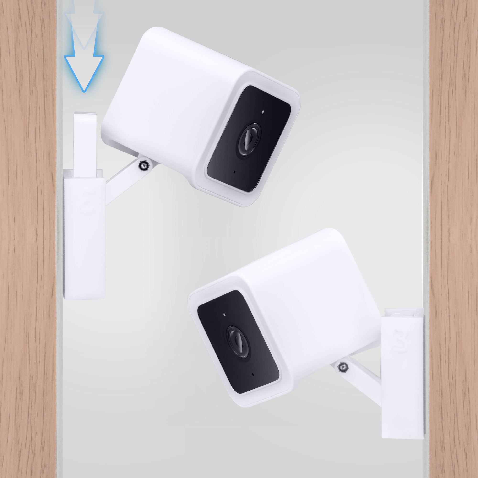 حامل لاصق على الحائط من Wyze Cam V3 & V4 (3 عبوات) - سهل التركيب، بدون براغي أو فوضى