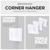 Corner Wall Mount For YI Home (3 Pack) Security Camera - Adhesive Holder, No Hassle Bracket, Strong 3M VHB Tape, No Screws, No Mess Install (White)