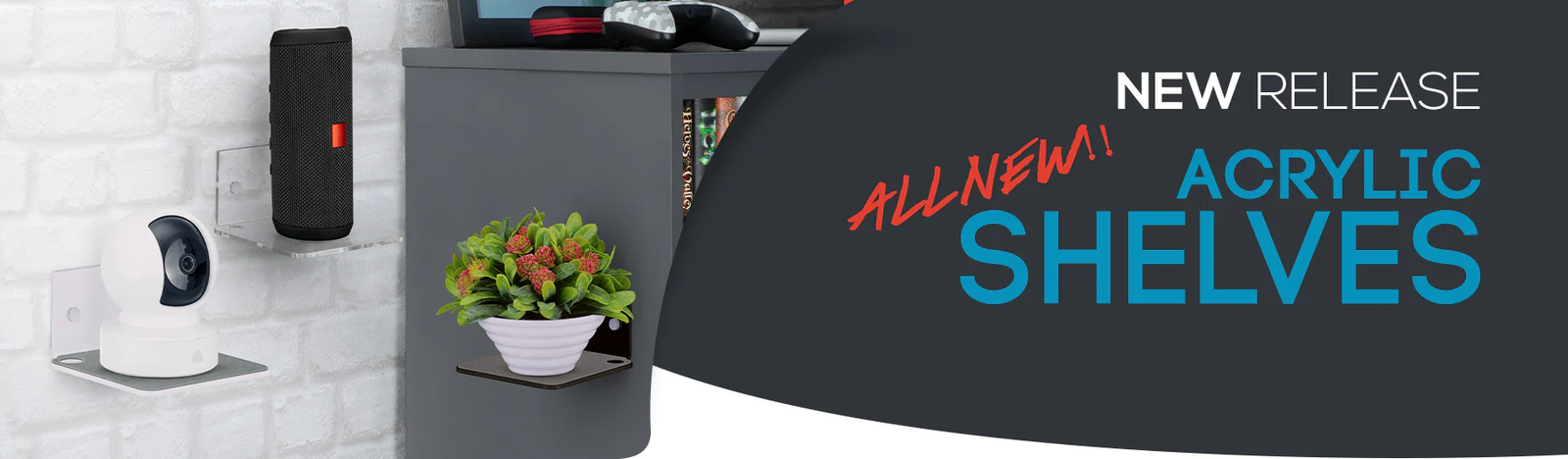 NEW - Clear Acrylic Shelf