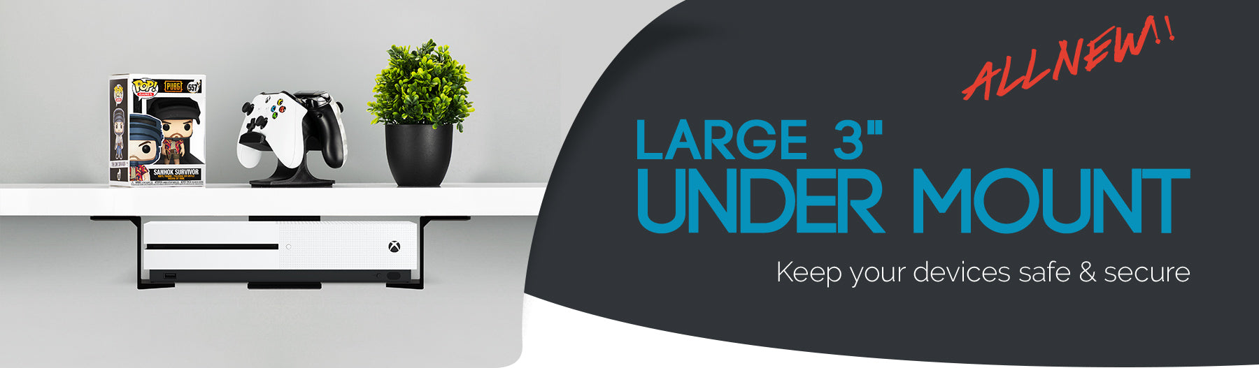 Bigger is Better - New 3" Under-Desk Storage Solution