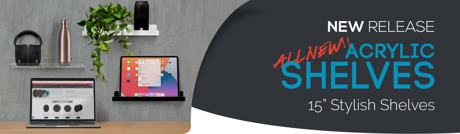 New 15" Acrylic Shelves Now In Stock