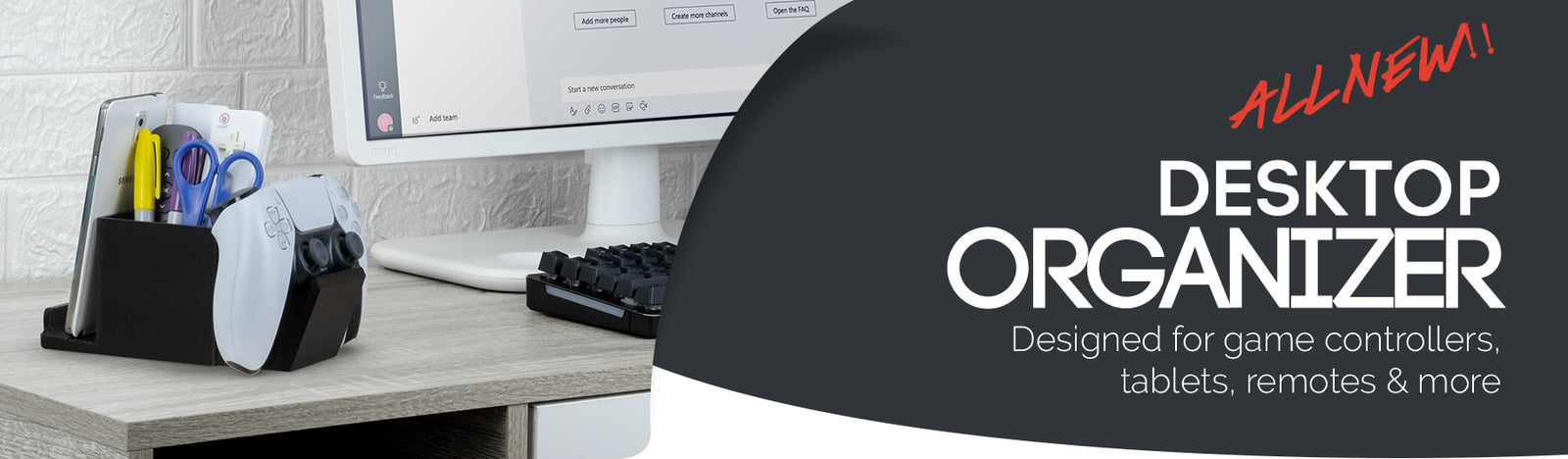 NEW - Desktop Organizer for Game Controllers, Remotes and Tablets
