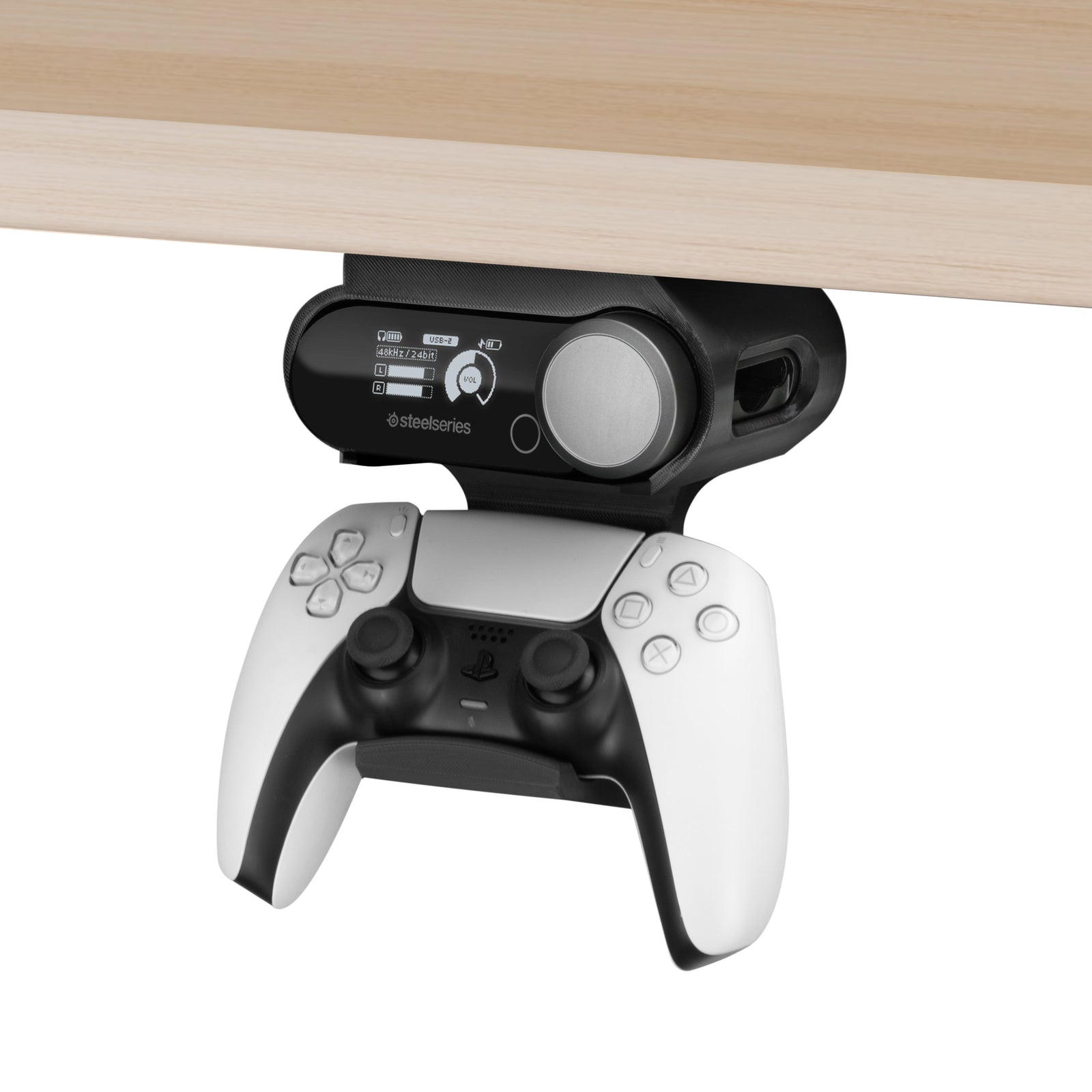 Under Desk Mount & Game Controller Hanger for SteelSeries Arctis Nova Pro Wireless, Nova Pro Omni & Nova Elite Base Station
