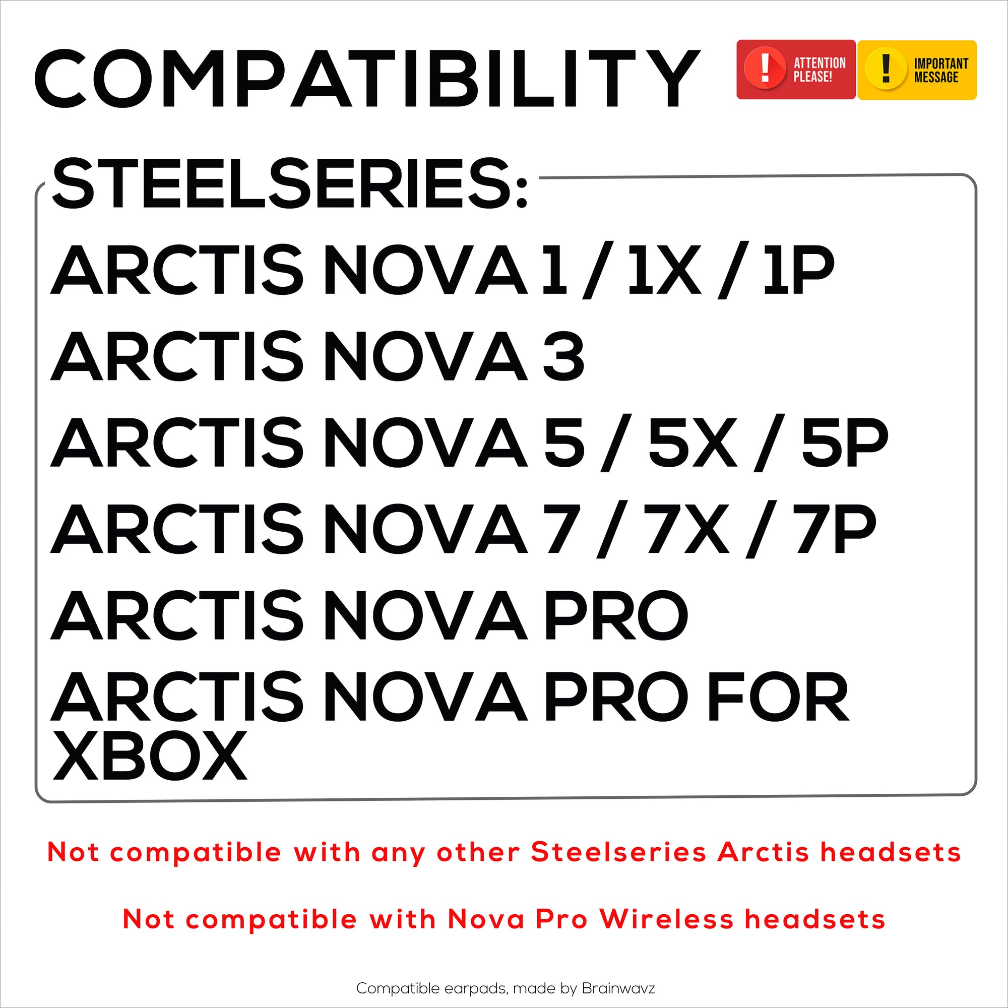 Fabric Earpads for Steelseries Arctis Nova Series 1/P/X, 3, 5/P/X, 7/P/X, PRO &amp; PRO for XBox Headsets, Breathable Mesh Fabric &amp; High-Grade Memory Foam