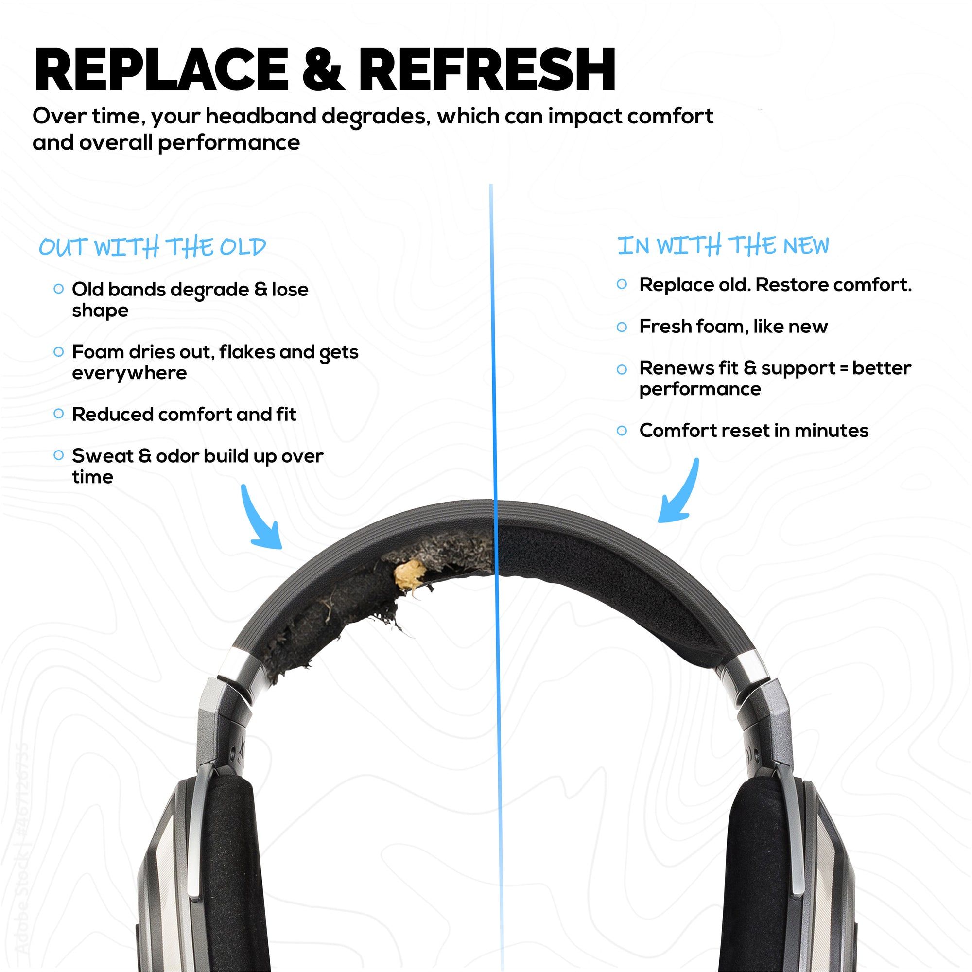 طوق رأس بديل من المخمل الناعم لسماعات سينهايزر HD700 - وسادة علوية للسماعة - سهلة التركيب، لاستعادة الراحة والملاءمة