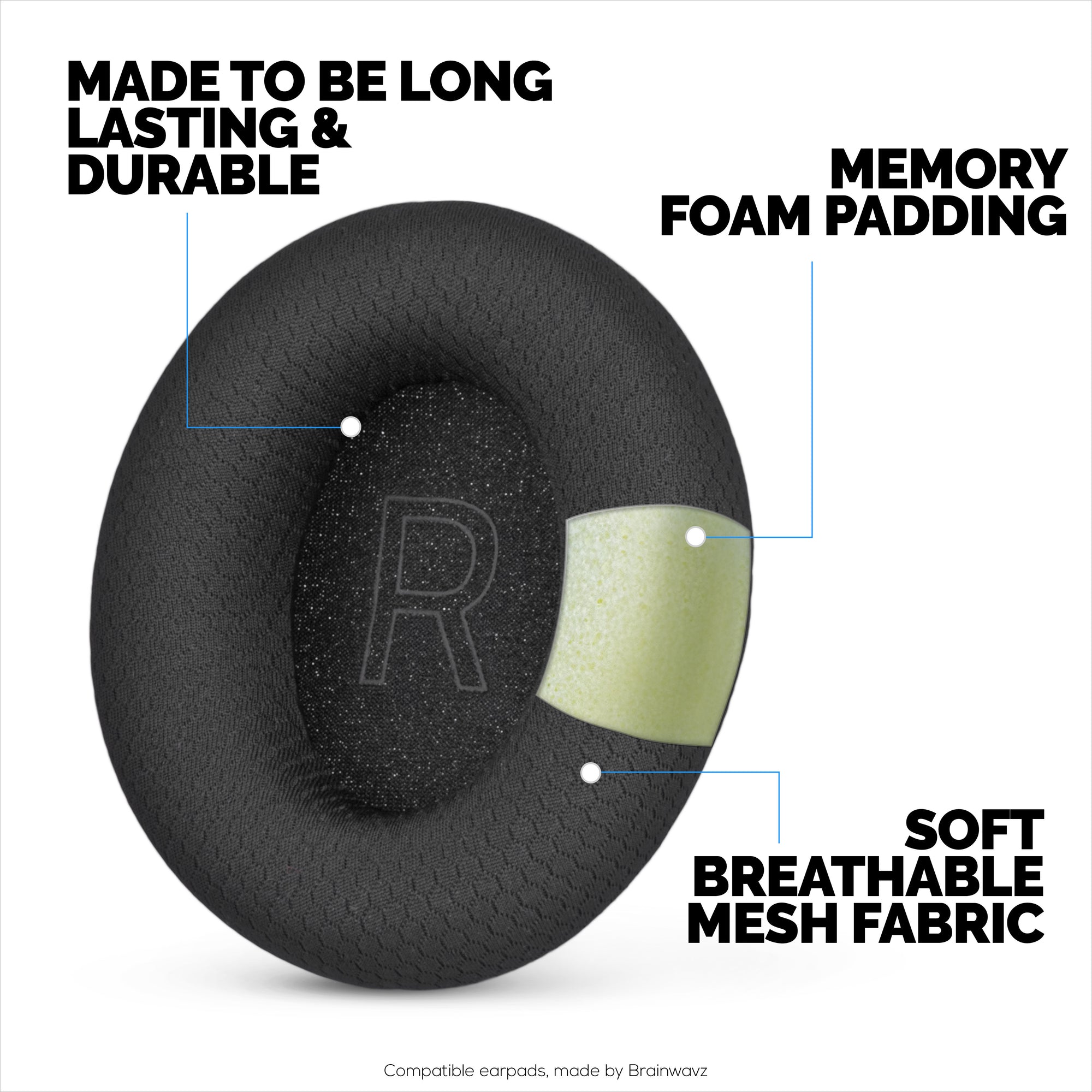 Replacement Earpads for Razer Kraken V4/ V4 Pro, V4 X Gaming, V3/ V3 Pro, V3 X, Kitty V3 Pro, Kitty V3 X Headsets Soft PU Leather with Memory Foam