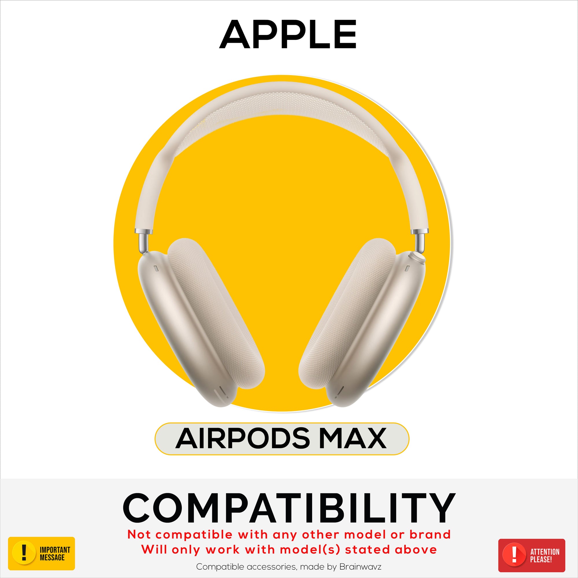Silicone Protective Earpad Covers for Apple Airpods Max  Headphones – Waterproof, Sweatproof, Dustproof, Non-Slip &amp; Easy to Install