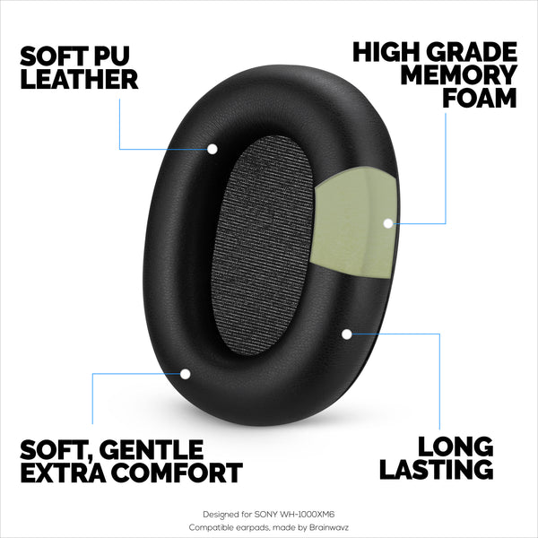 Replacement Earpads for Sony WH-1000XM6 Headphones - Soft PU