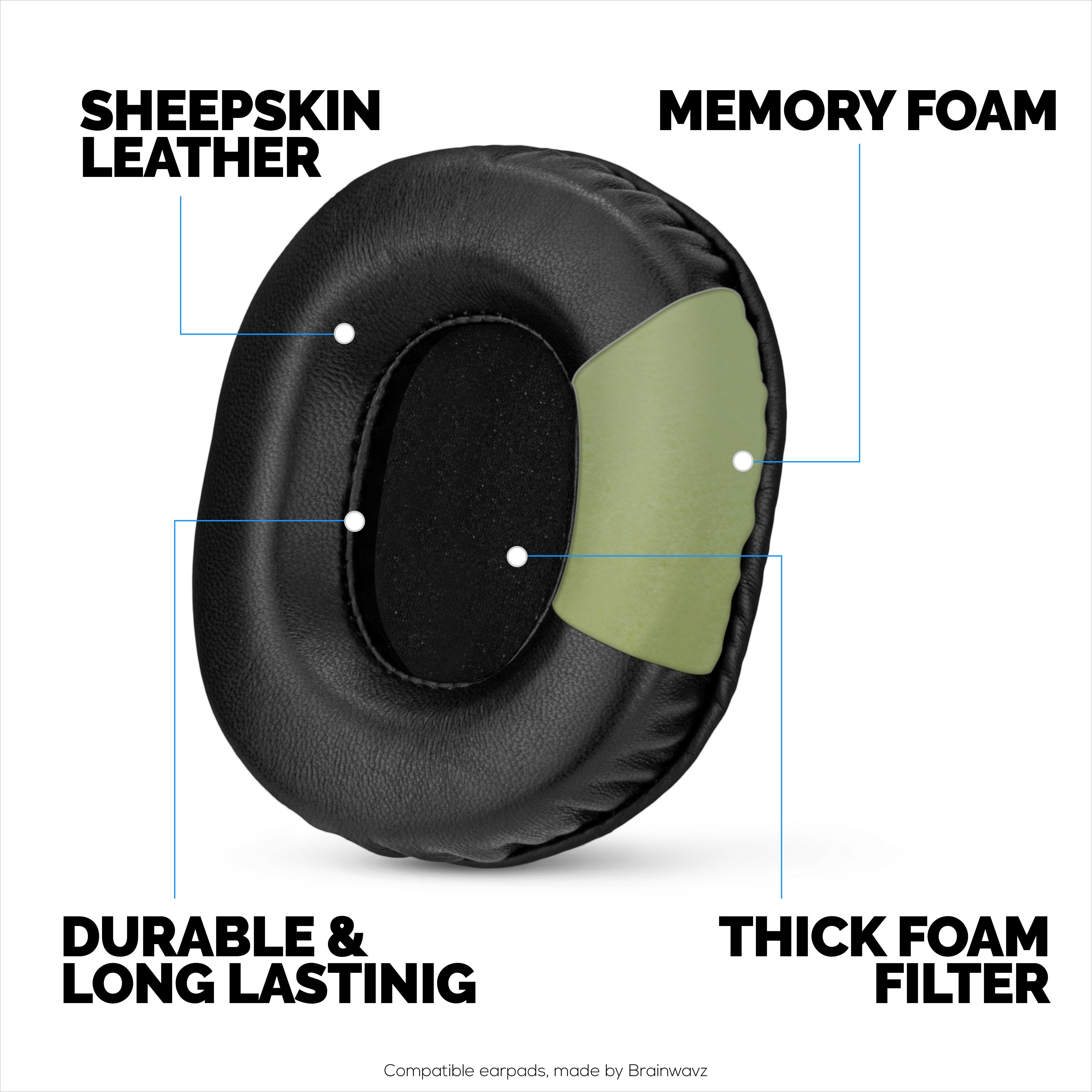 Sheepskin Brainwavz Earpads M50x Brainwavz Xl Pads Brainwavz