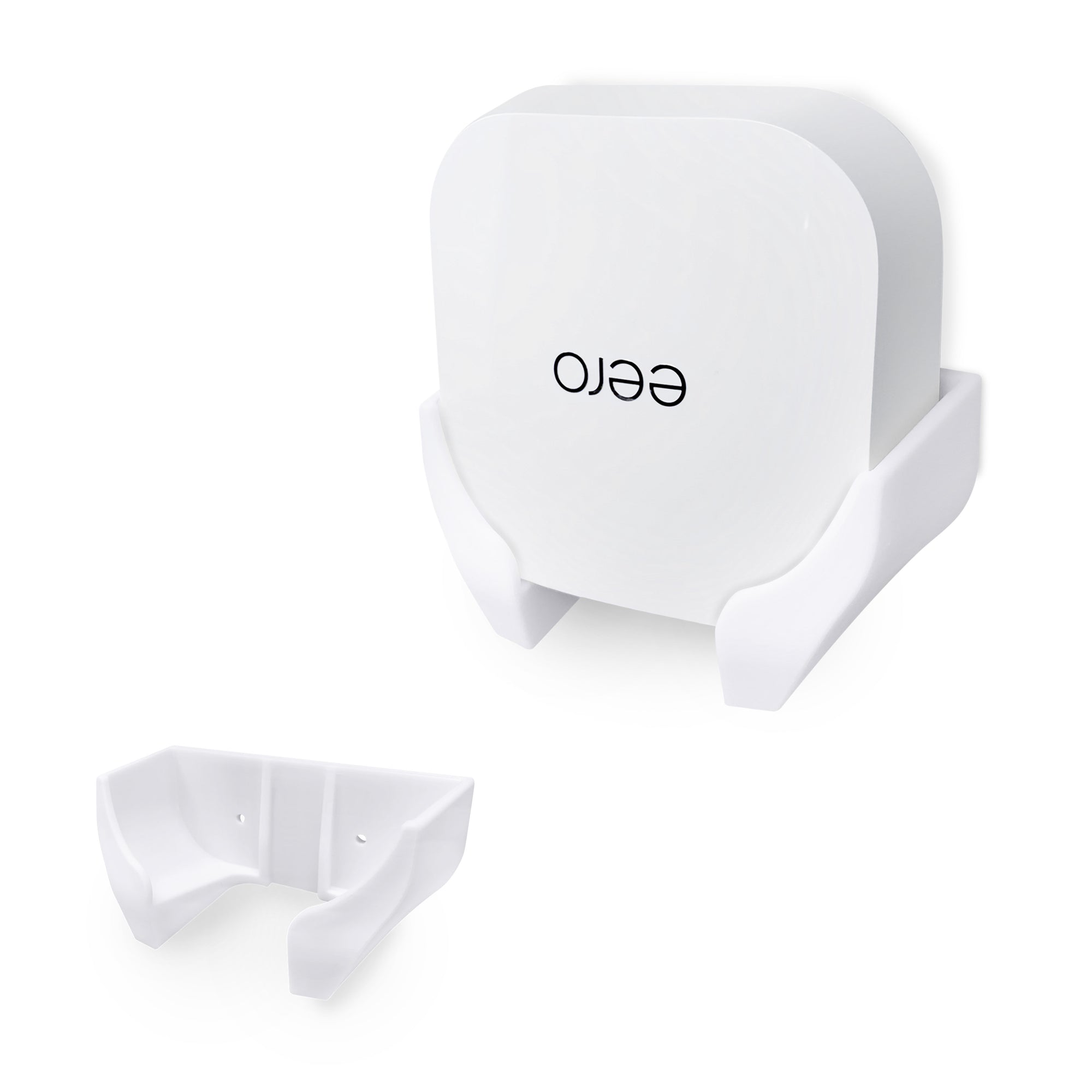 Screwless Wall Mount for EERO 7 WiFi Router, Easy To Install Holder, Adhesive & Screw In