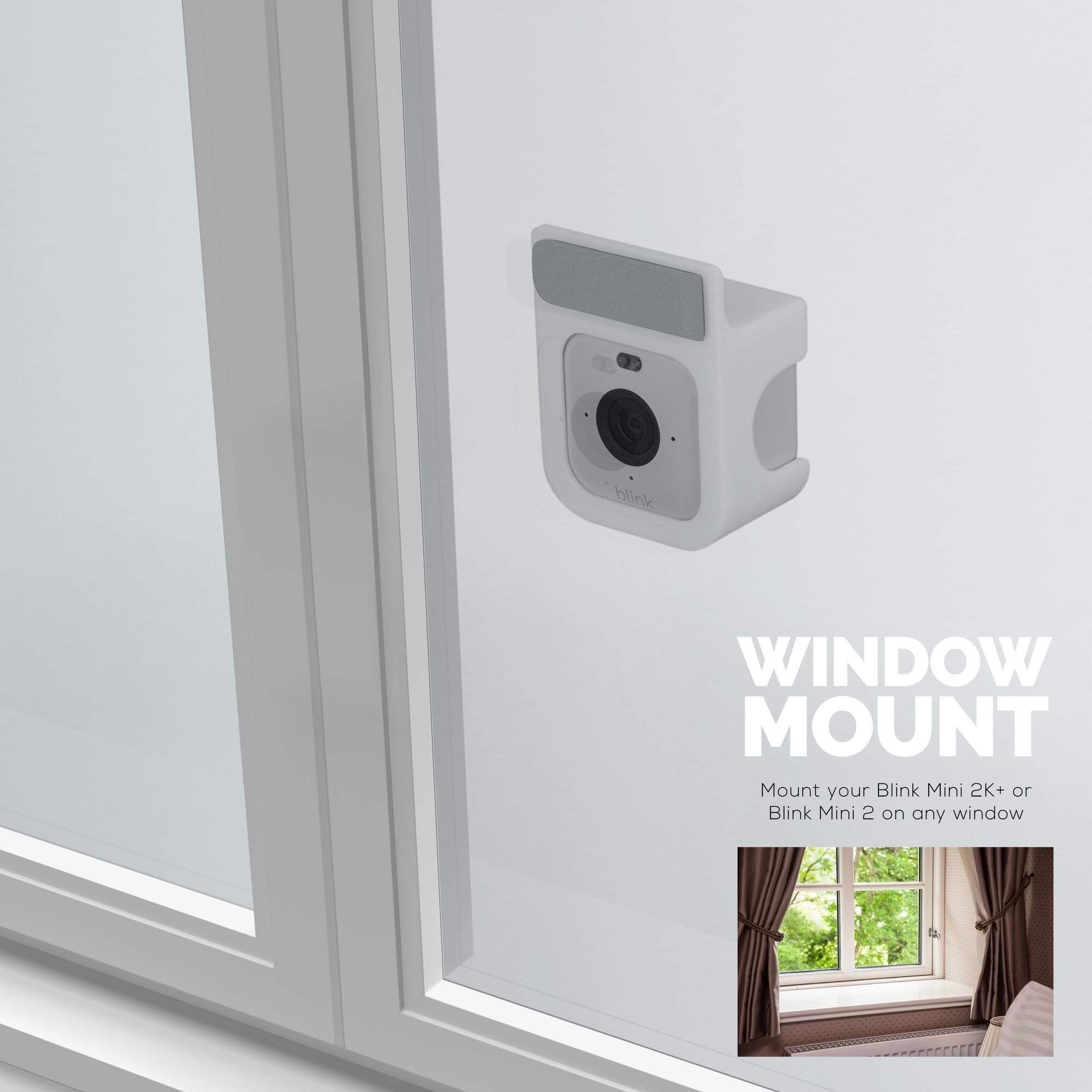 Window Mount for Blink Mini 2k+ &amp; Blink Mini 2 Cameras - Easy To Install Holder &amp; Secure Attachment with 3M VHB