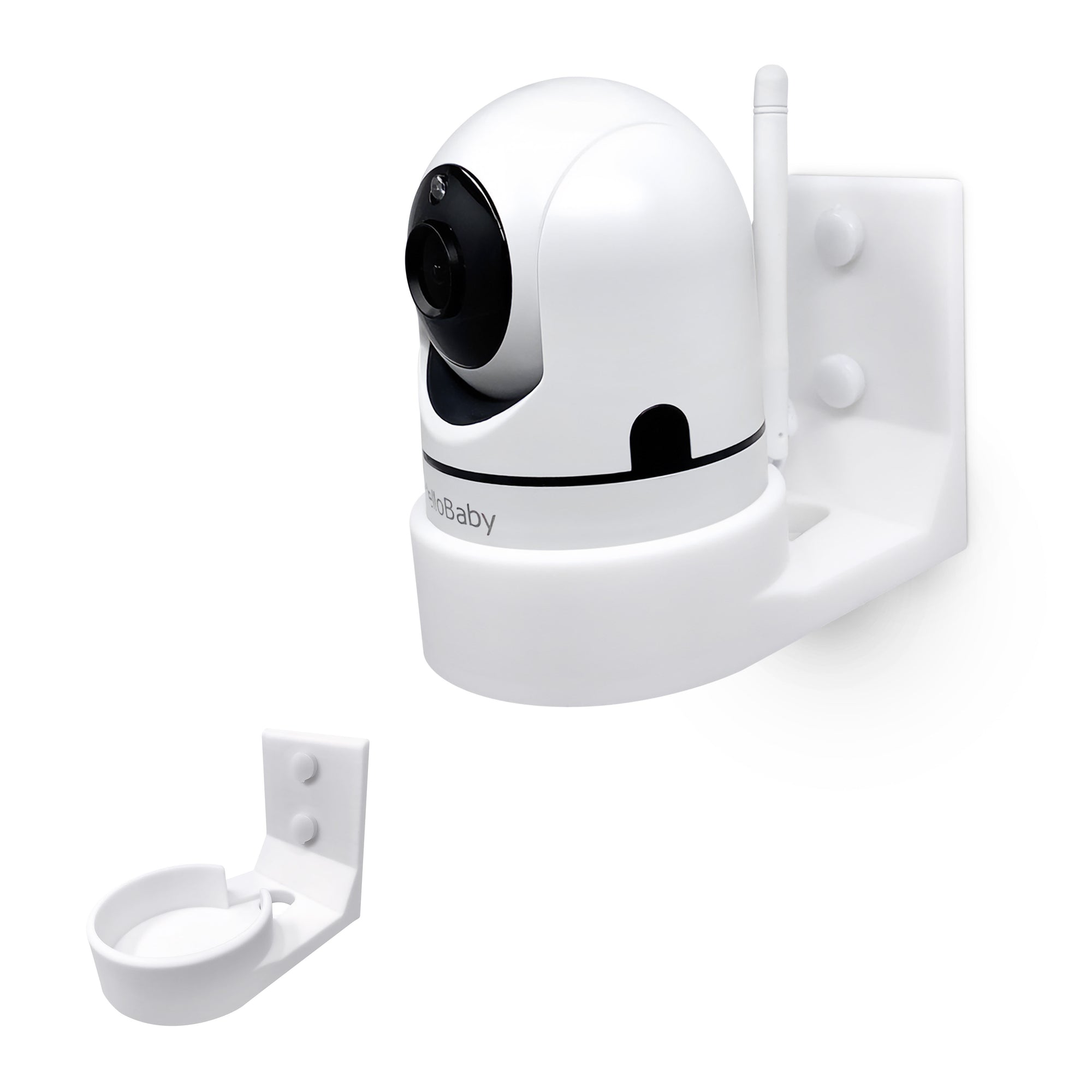 Wall Mount for HelloBaby HB6550 Baby Camera  – Easy Install Custom Fit Bracket with 3M VHB Tape &amp; Screws for Secure Mounting