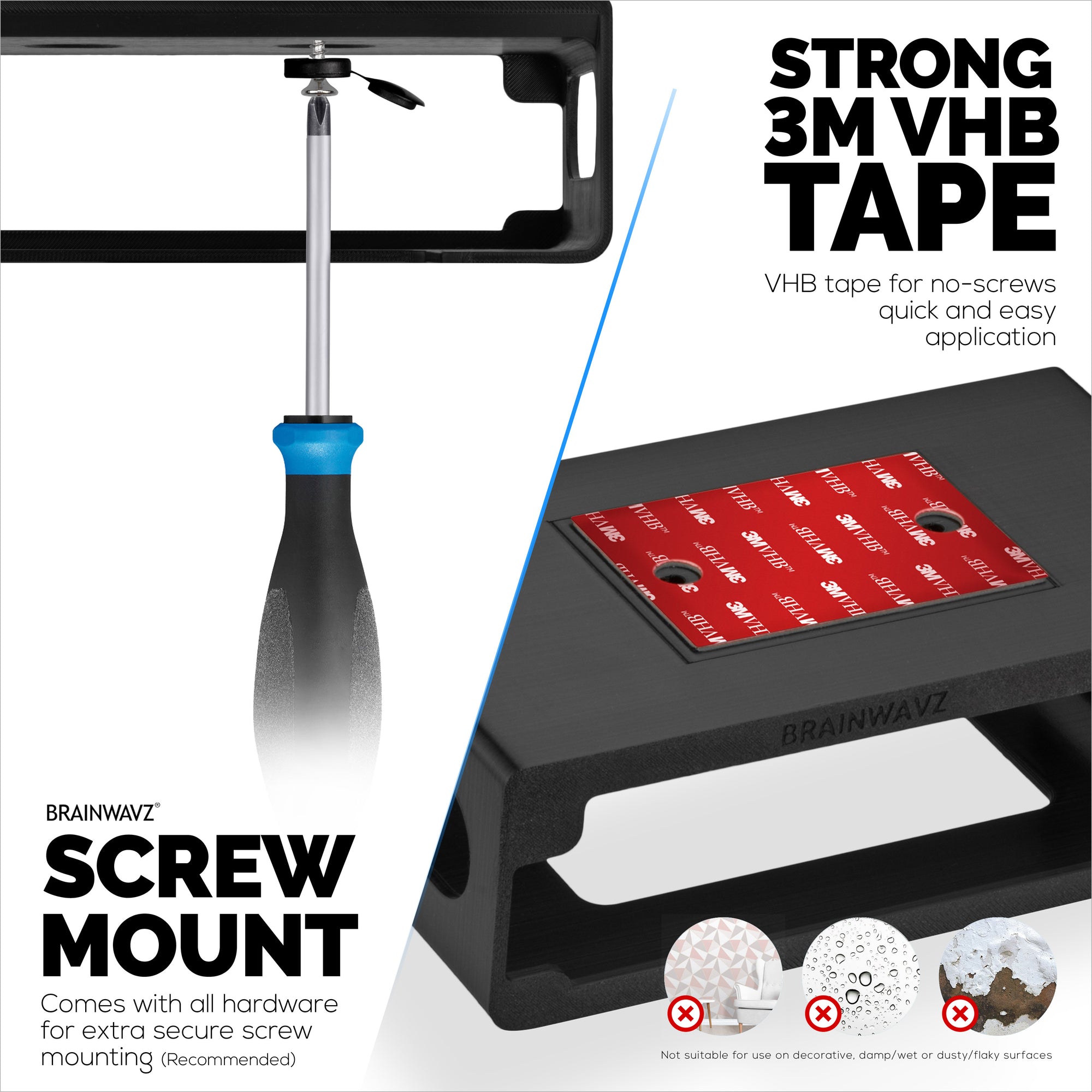 Under Desk Mounting Bracket Compatible with Focusrite Scarlett 2i2 Gen 4 - Space Saving Dock, Easy to Install, Adhesive &amp; Screw-In, Reduce Clutter, Free Desktop Space