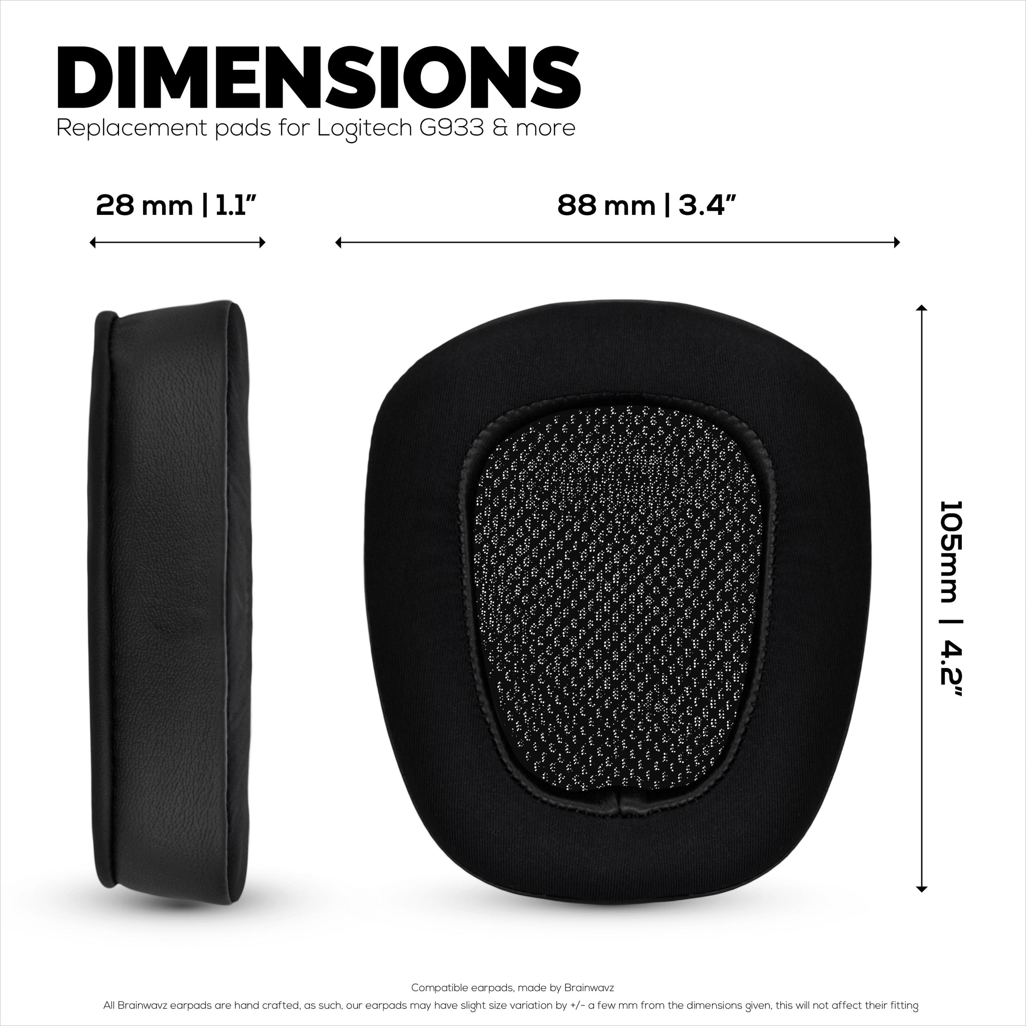 Hybrid Earpads for Logitech G933 G35 G930 G933S G935 G633 G633S G635 G533 G430 G431 G432 G433 Headsets, &amp; More. Cooling Gel Gaming Cushions