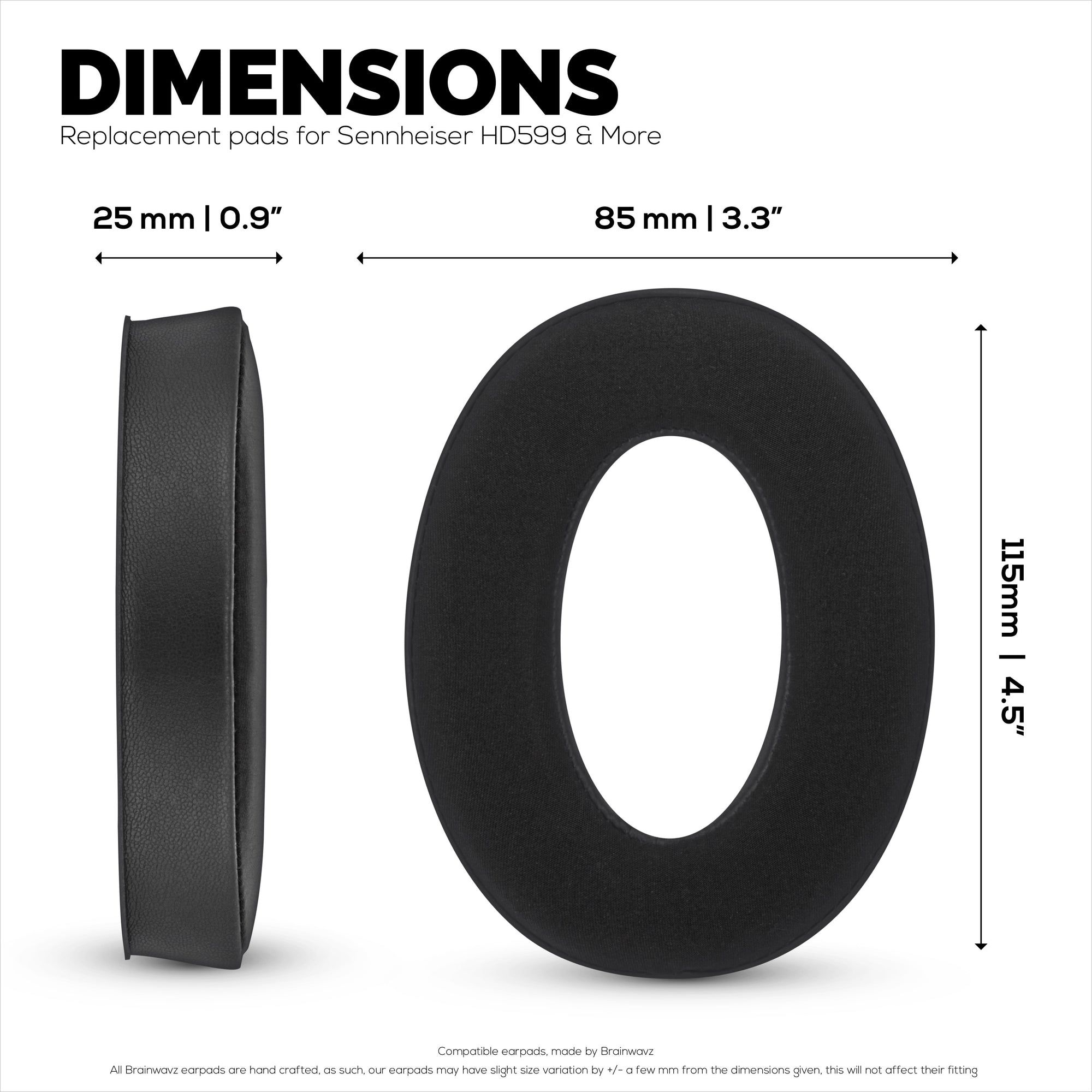 Hybrid Earpads for Sennheiser HD598 (CS/SE/SR) HD599 HD558 HD518 HD595 HD569 HD579 HD560 HD555 HD515 HD559 Headphones. Cooling Gel Gaming Cushions Thick Memory Foam