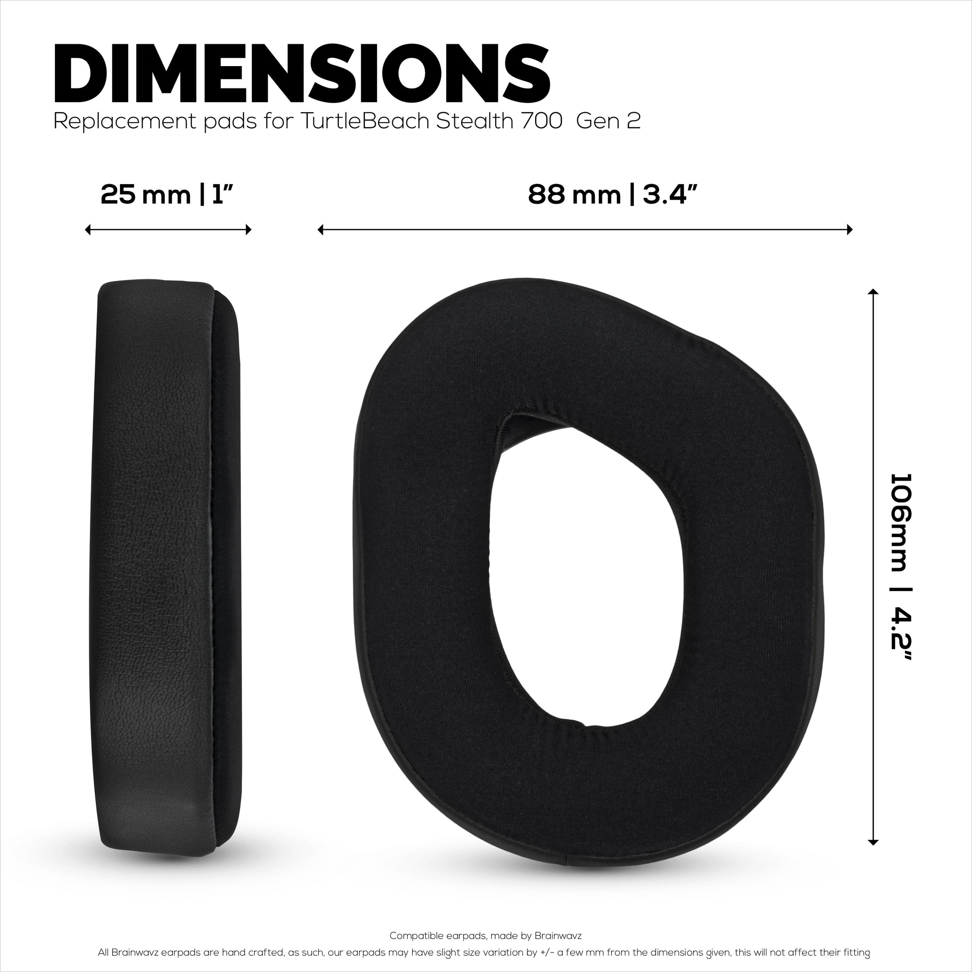 Hybrid Earpads for TurtleBeach Stealth 700 Gen 2 &amp; Stealth 700 Gen 2 MAX Wireless. Cooling Gel Gaming Cushions with Super Soft Fabric &amp; Thick Memory Foam