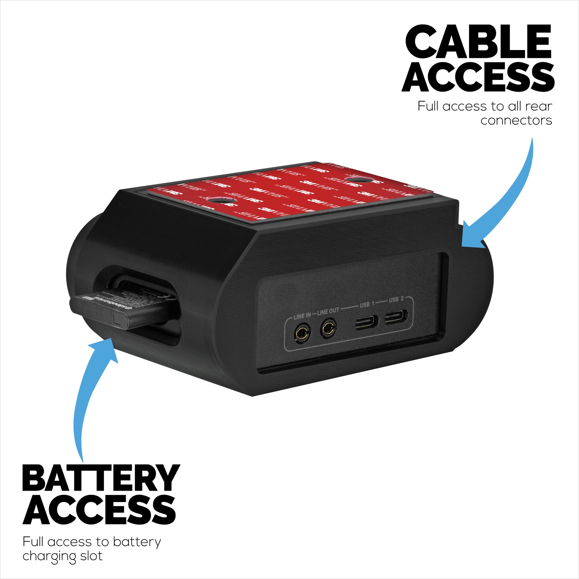 Under Desk Mount for SteelSeries Arctis Nova Pro Wireless Base Station – Secure Fit, Easy Install with Screws or VHB Tape