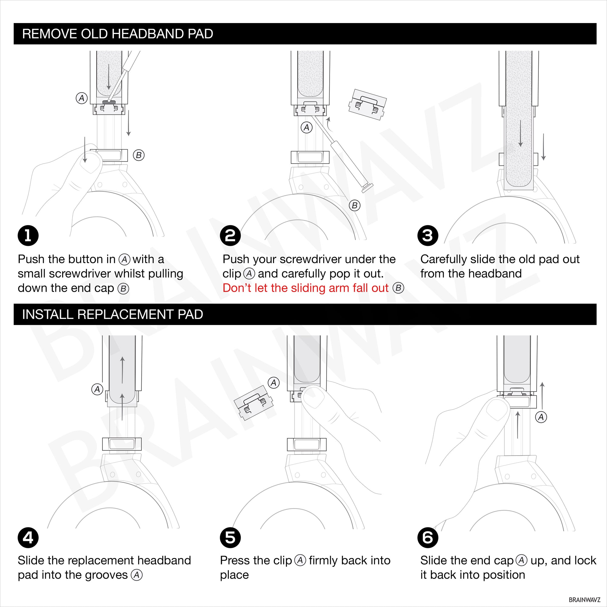 Náhradní hlavový most z PU kůže pro sluchátka SENNHEISER HD700 - polštářek na horní část headsetu - snadná instalace zasunutím, obnovení pohodlí a přizpůsobení