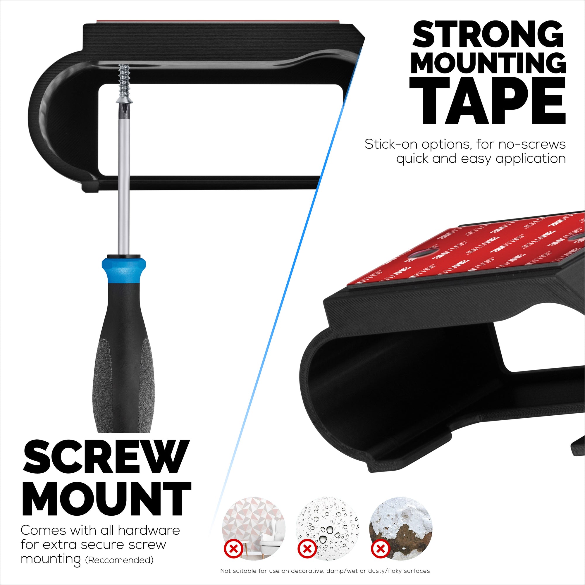 Under Desk Mount for SteelSeries Arctis Nova Pro Wireless, Nova Pro Omni &amp; Nova Elite Base Station – Secure Fit, Easy Install with Screws or VHB Tape